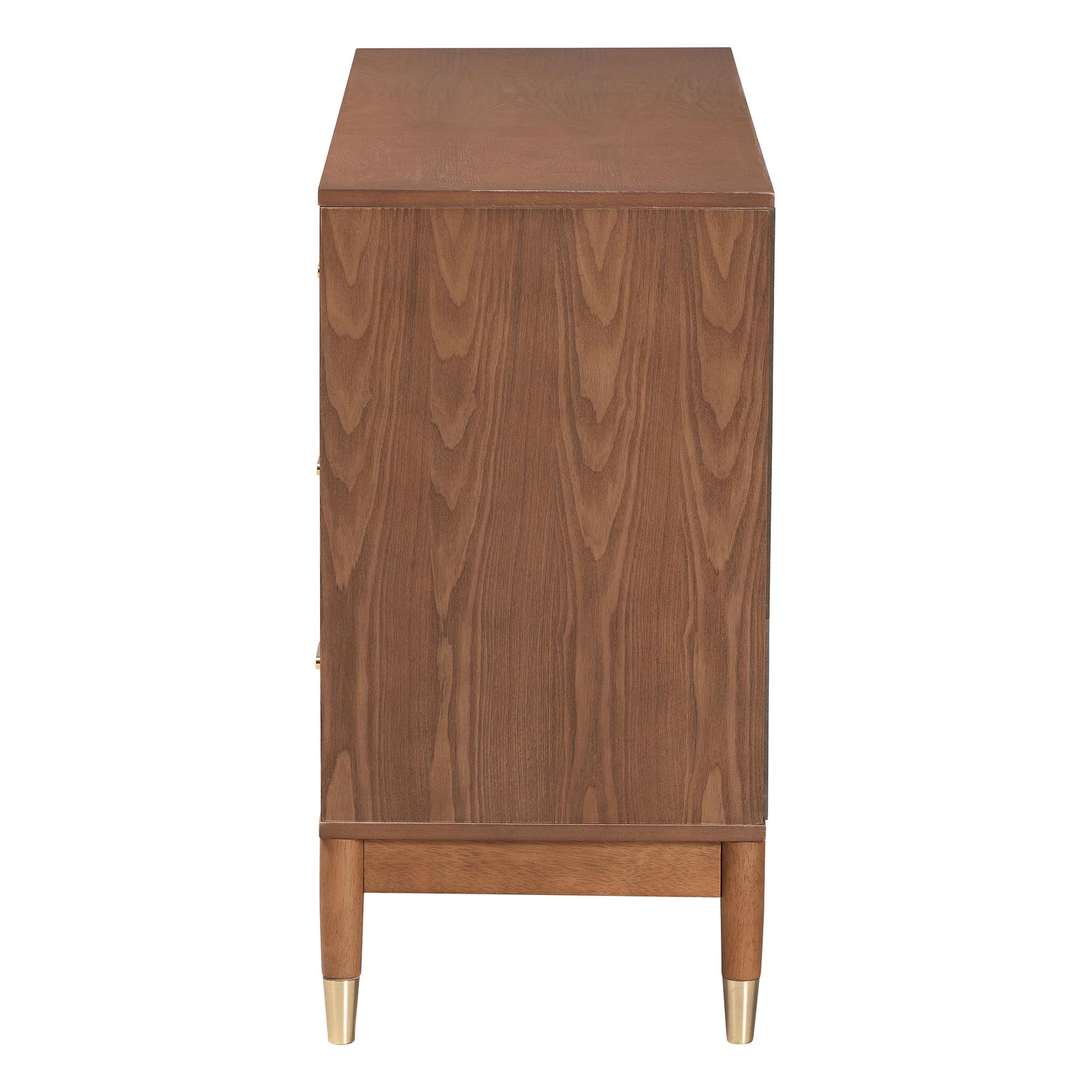 Mandolin Mid-Century Ash Wood 6-Drawer Dresser