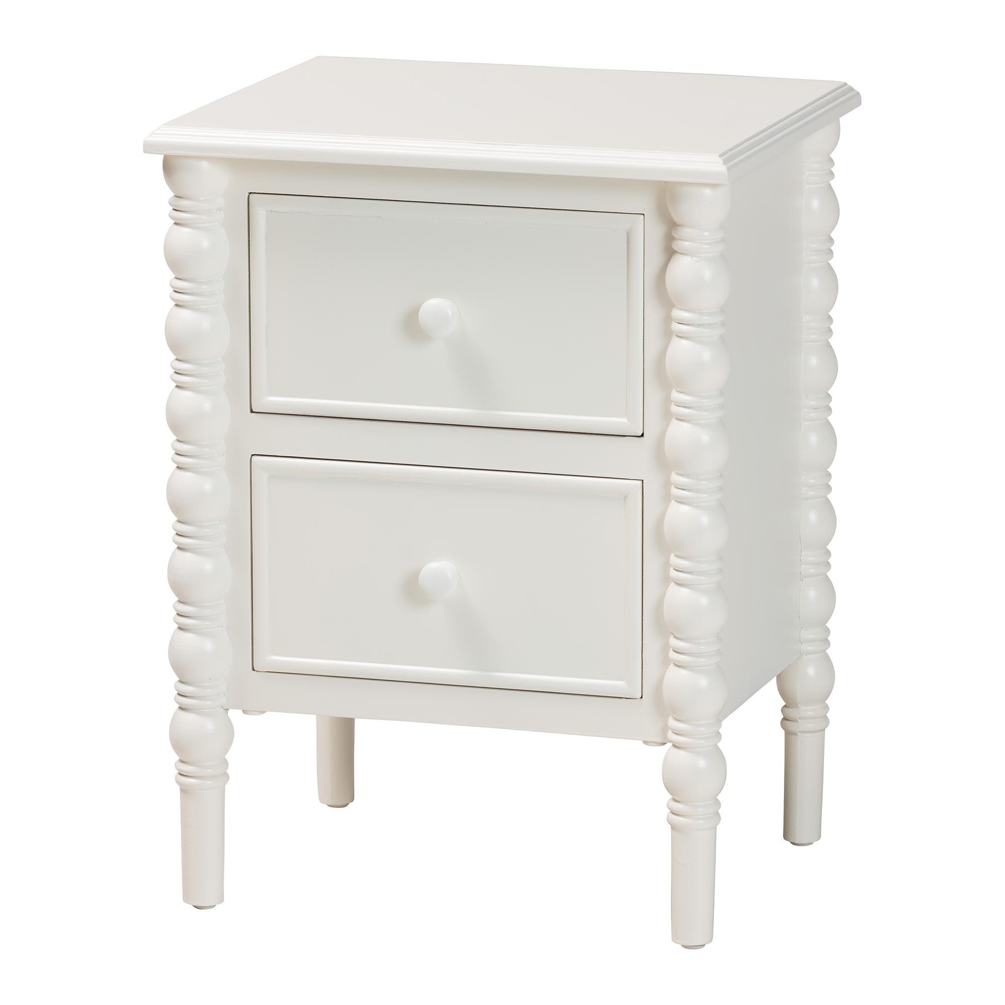 Malinda Classic Wood 2-Drawer End Table