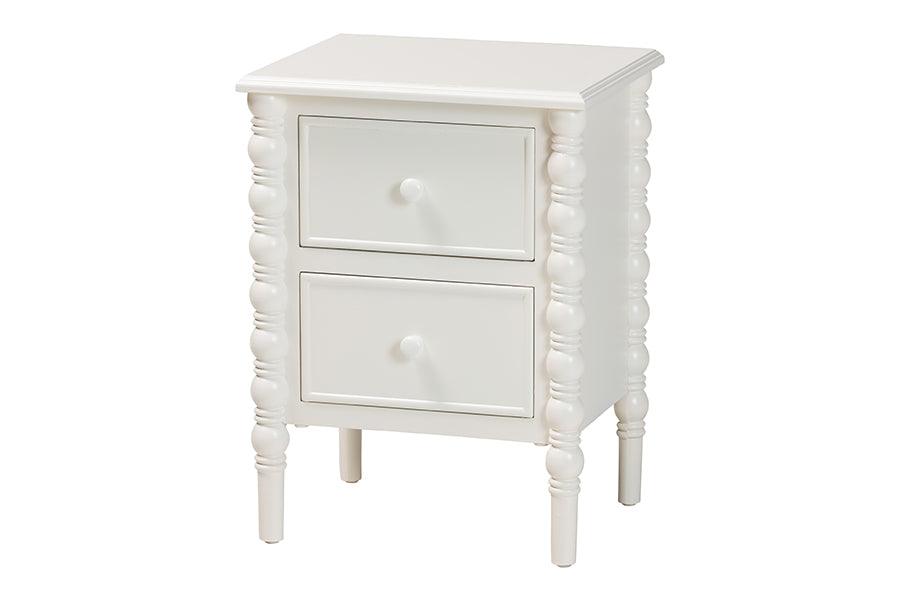 Malinda Classic Wood 2-Drawer End Table