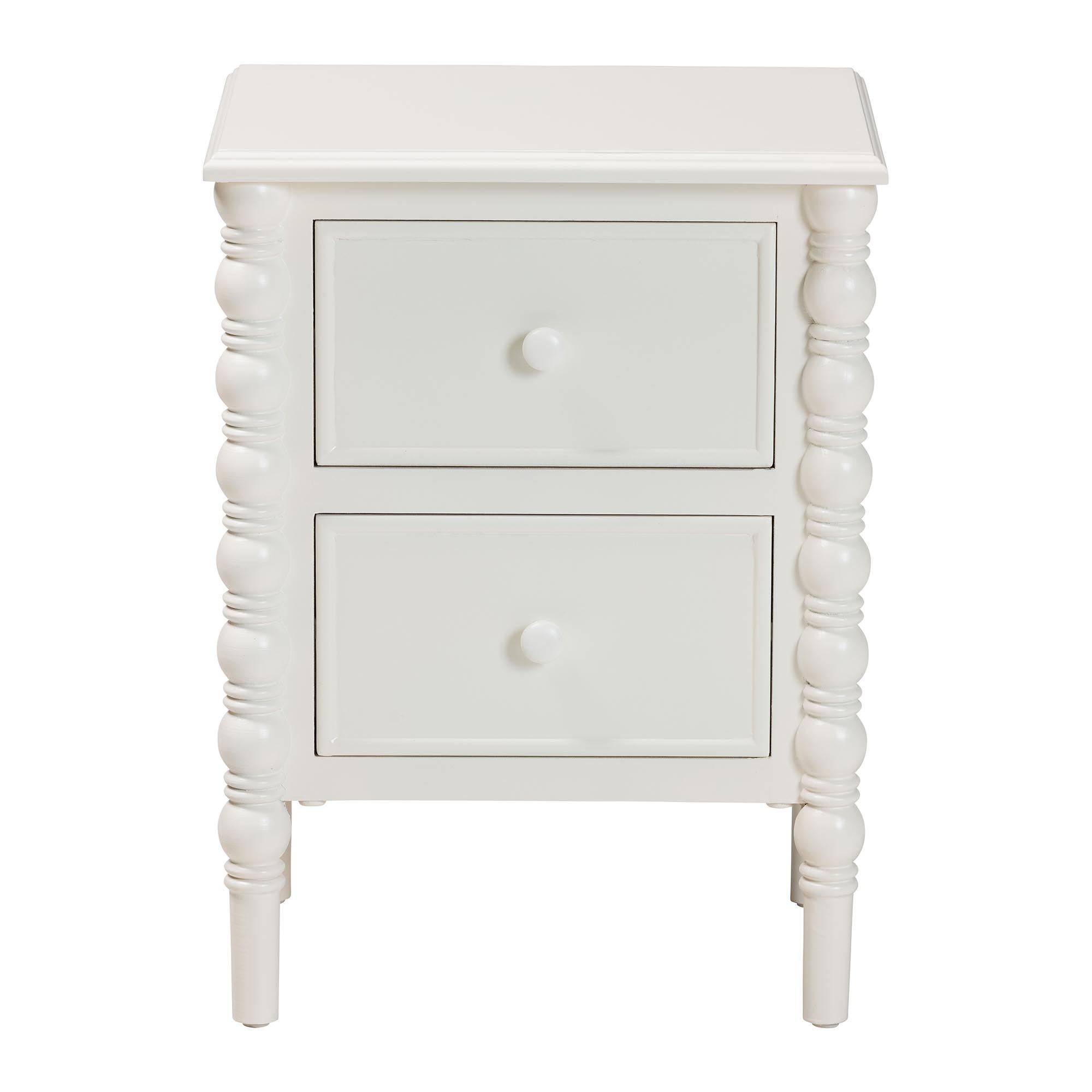 Malinda Classic Wood 2-Drawer End Table