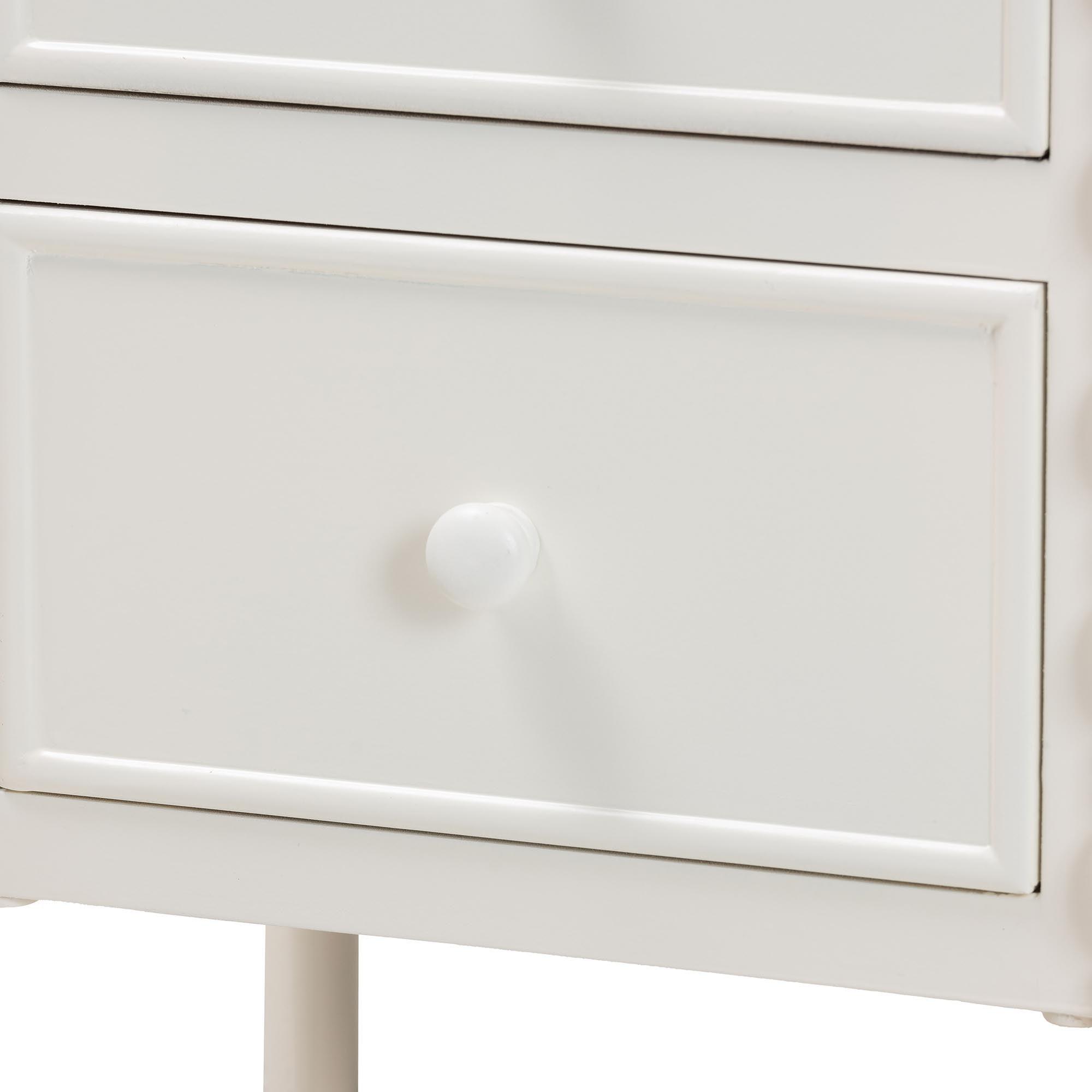 Malinda Classic Wood 2-Drawer End Table