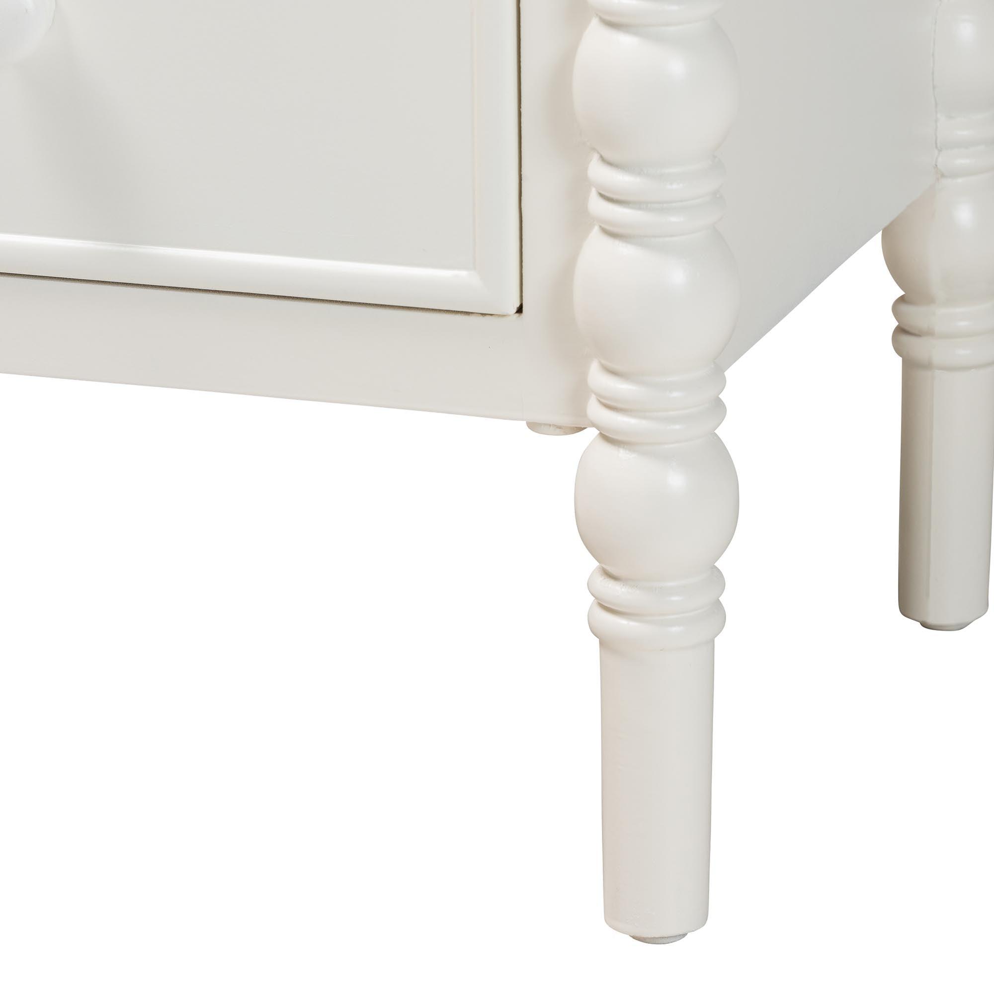 Malinda Classic Wood 2-Drawer End Table