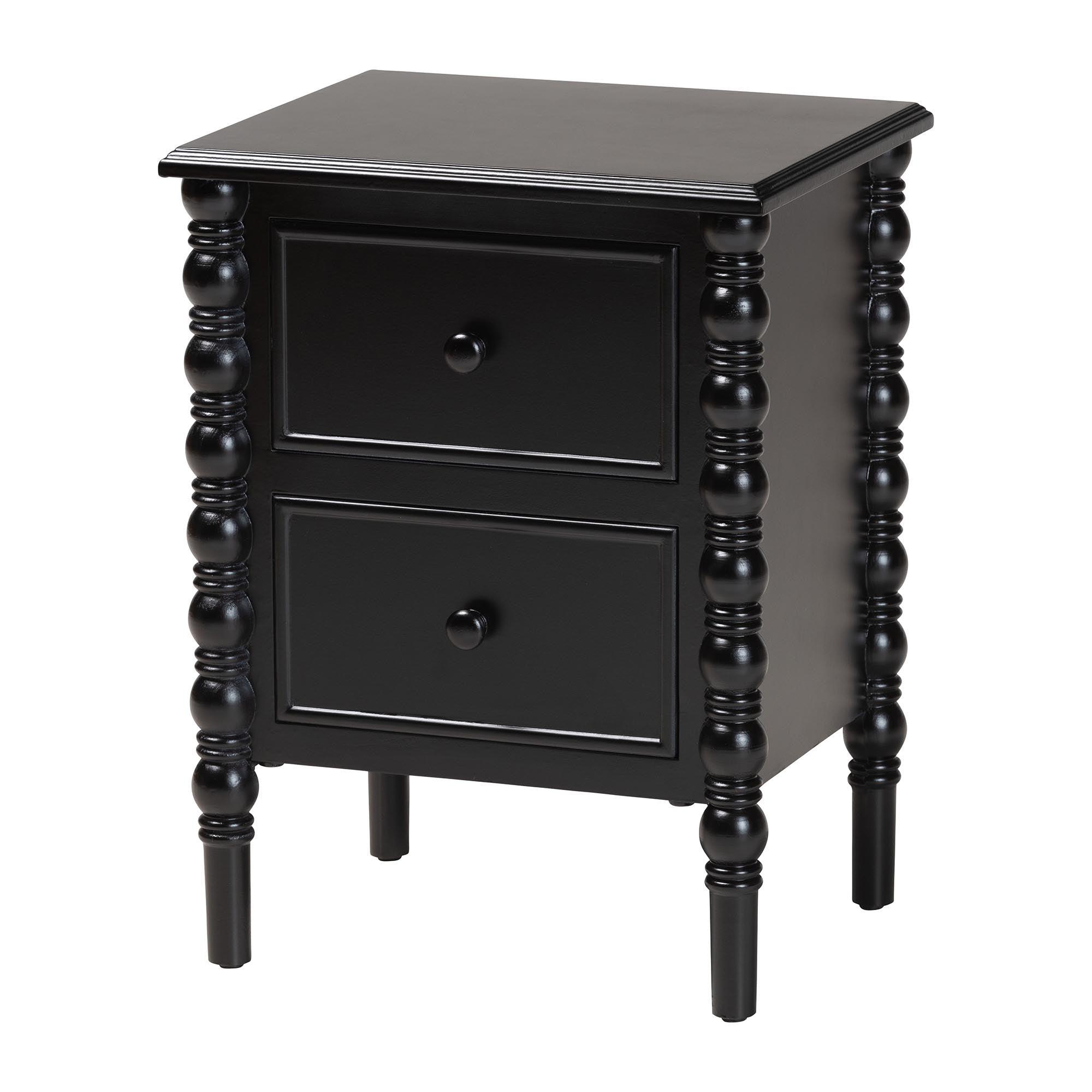 Malinda Classic Wood 2-Drawer End Table
