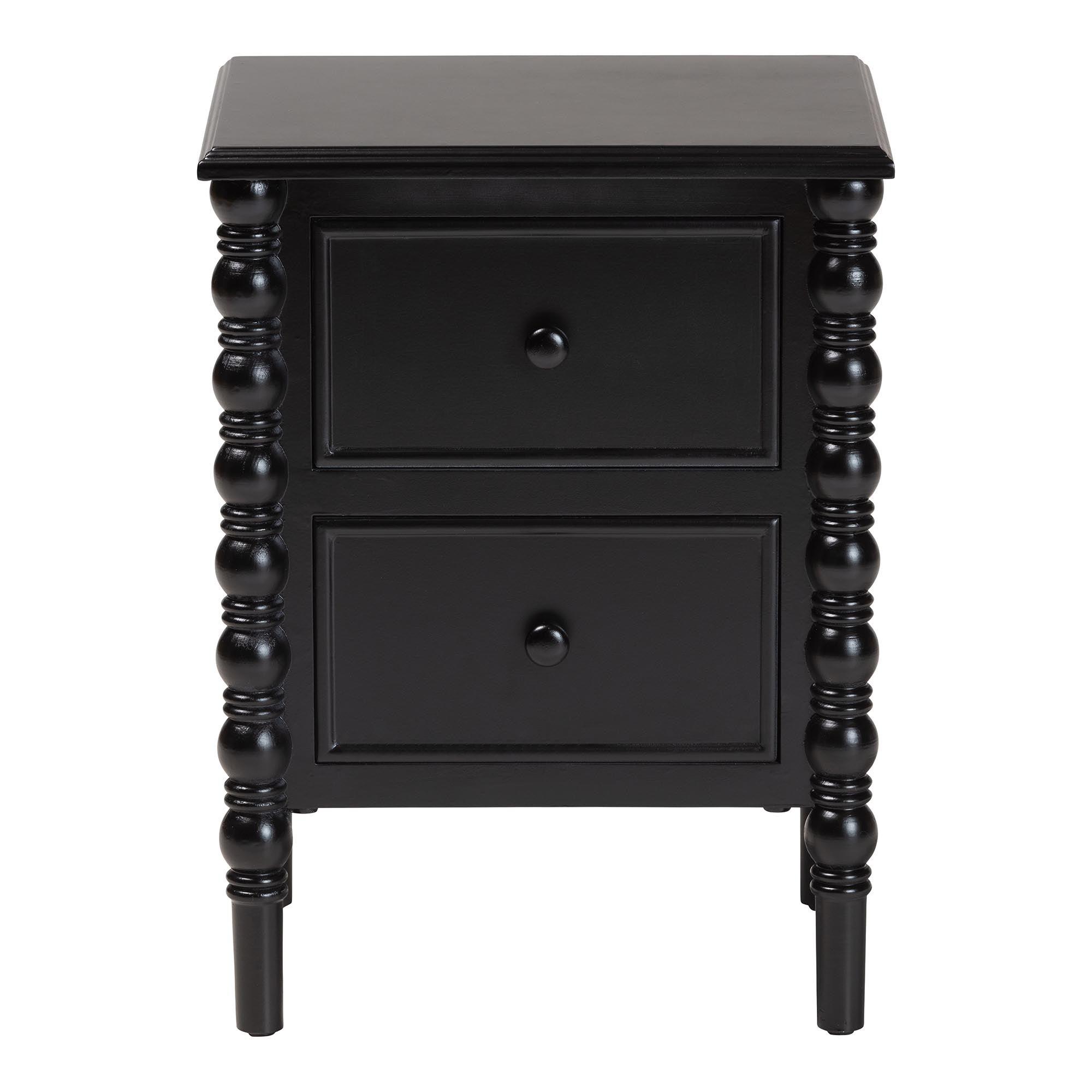 Malinda Classic Wood 2-Drawer End Table