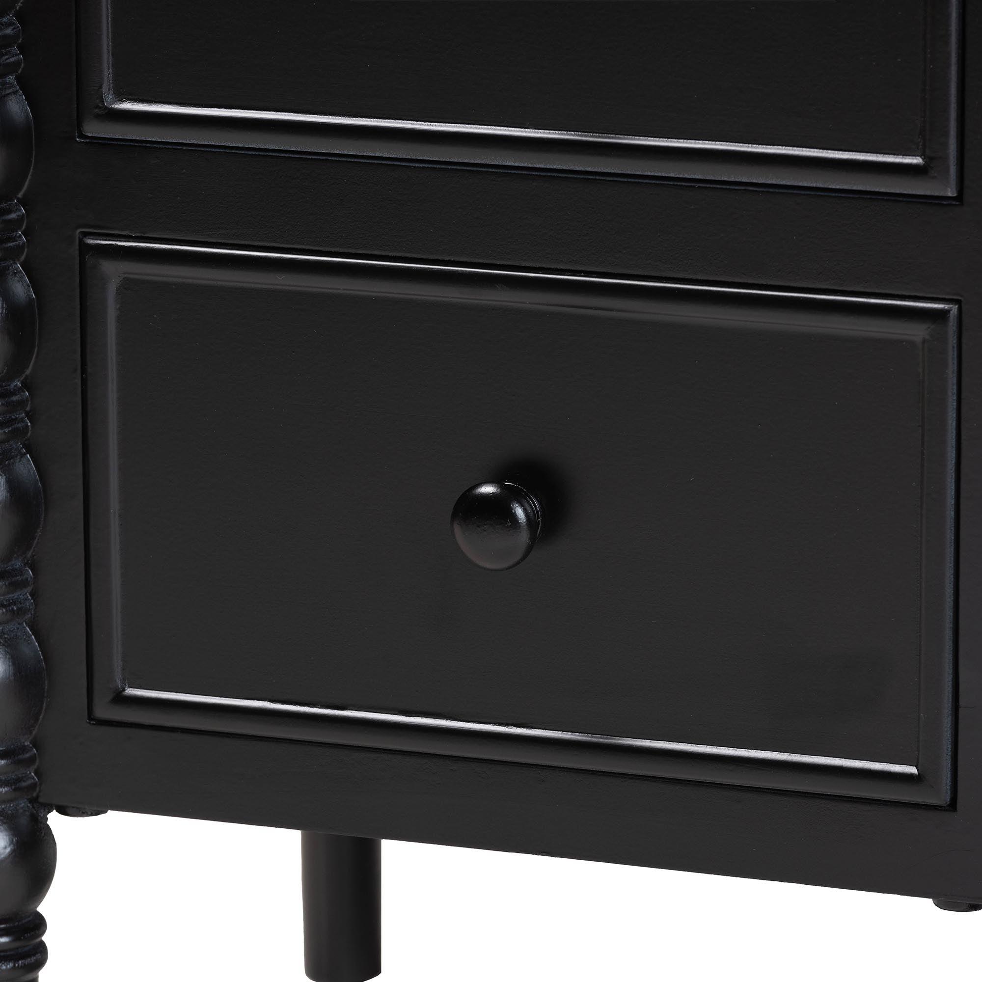 Malinda Classic Wood 2-Drawer End Table