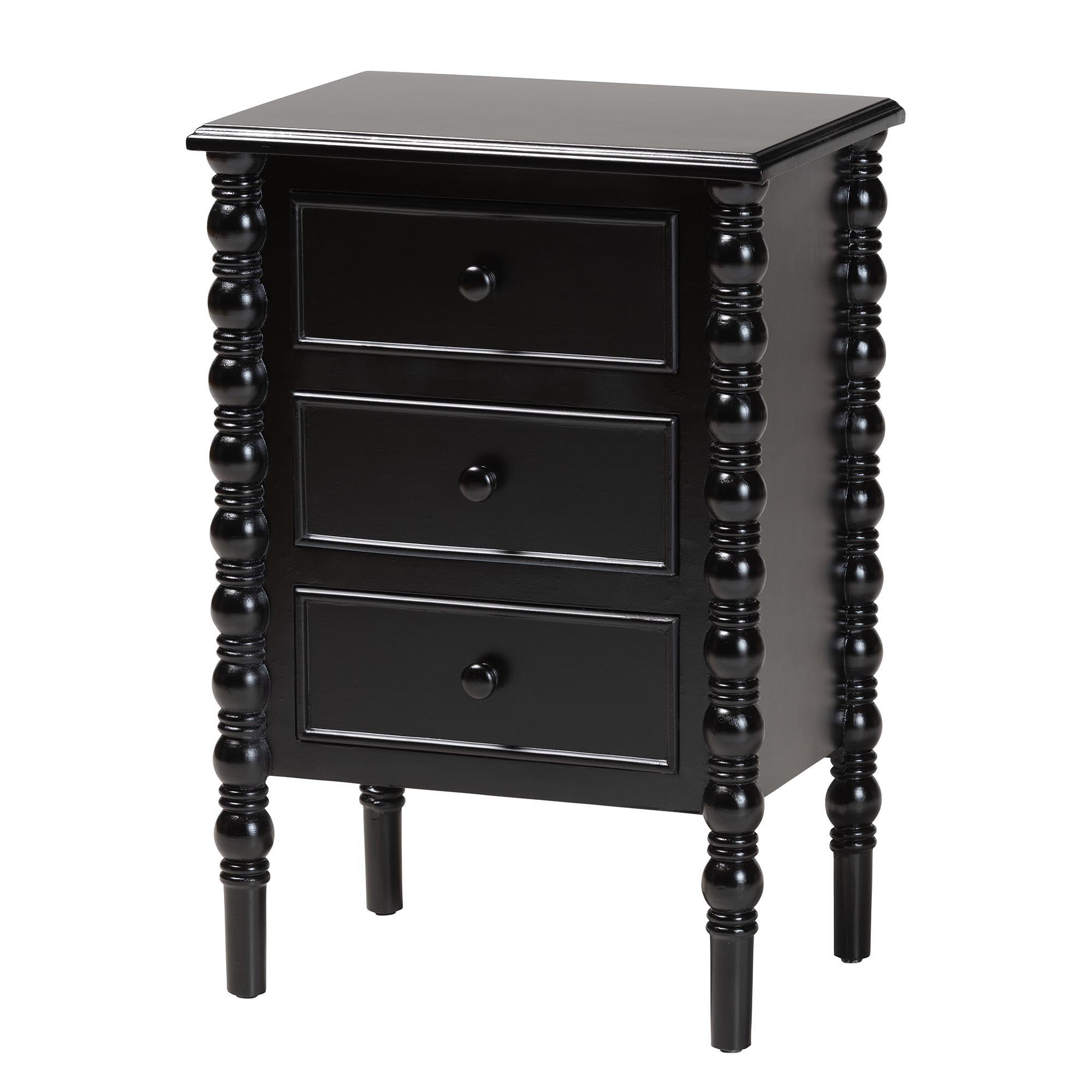 Malinda Classic Wood 3-Drawer End Table