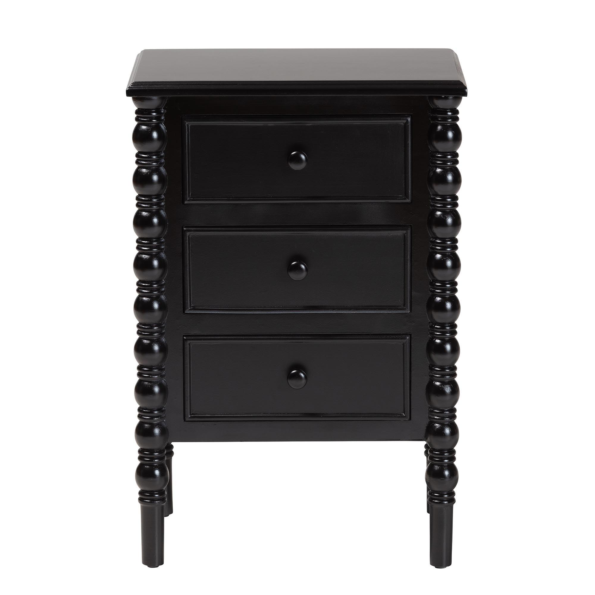Malinda Classic Wood 3-Drawer End Table