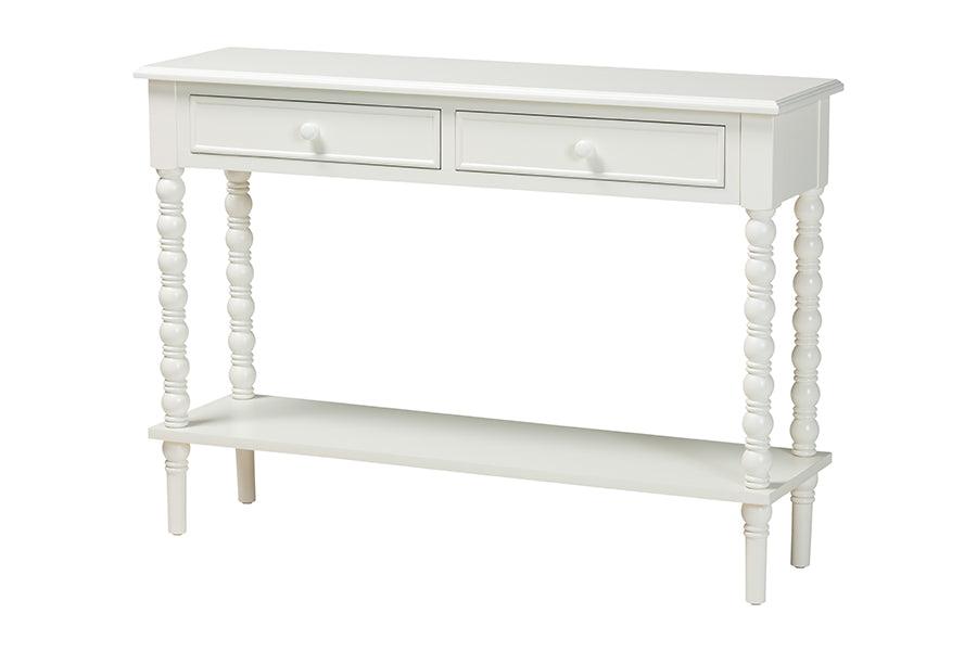 Malinda Classic Wood 2-Drawer Console Table