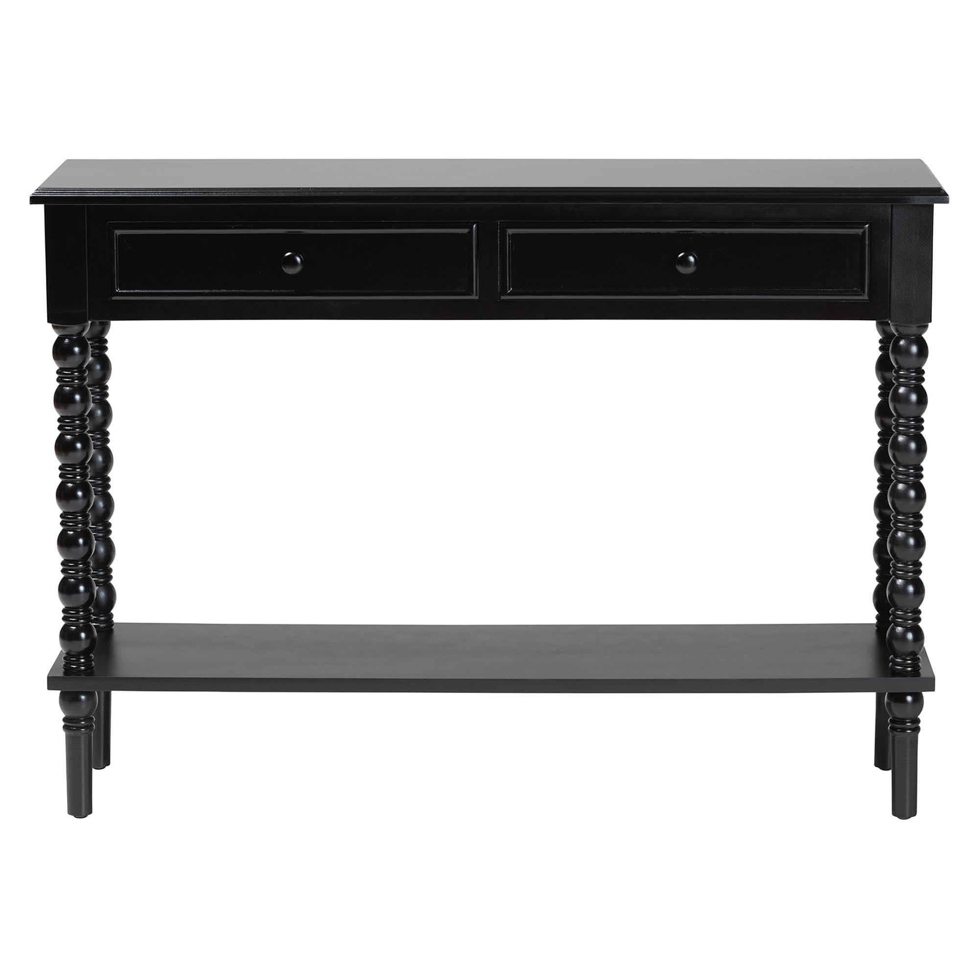 Malinda Classic Wood 2-Drawer Console Table