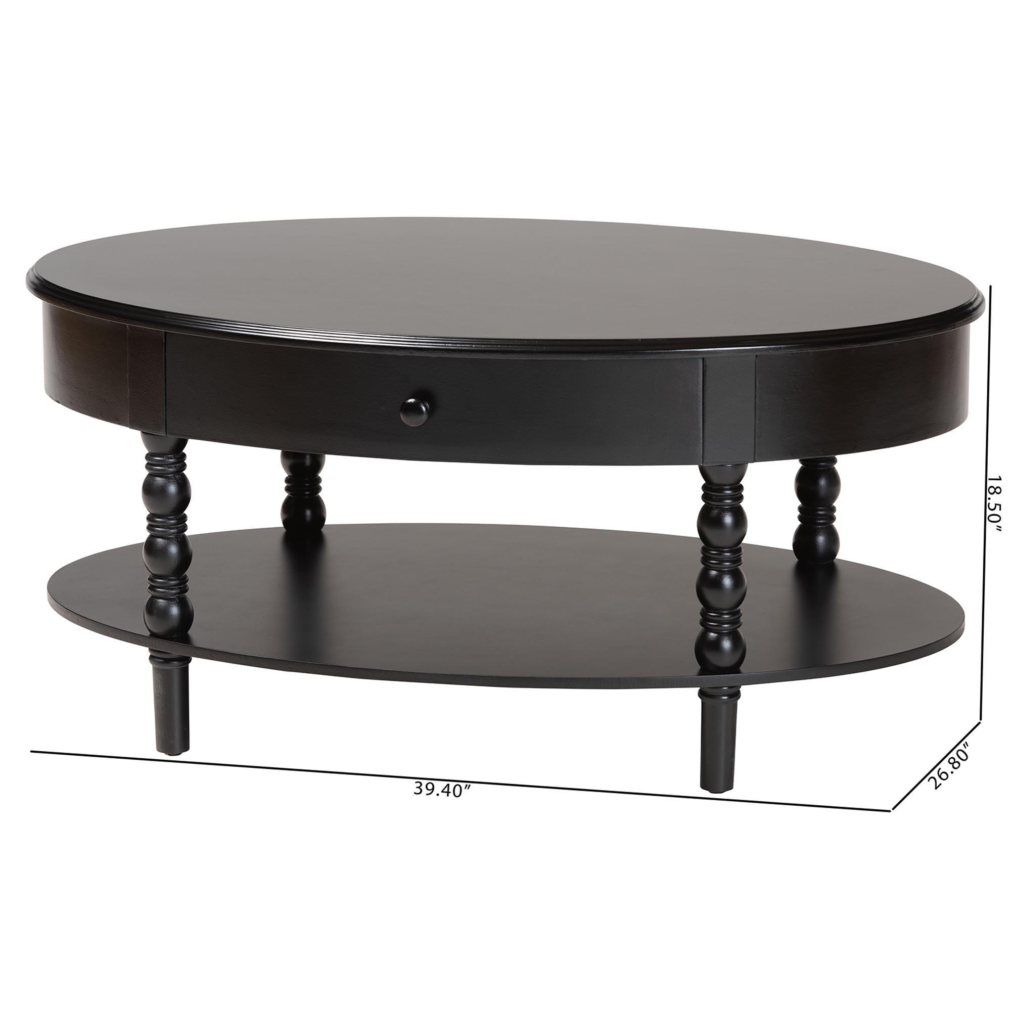 Malinda Classic Wood 1-Drawer Coffee Table