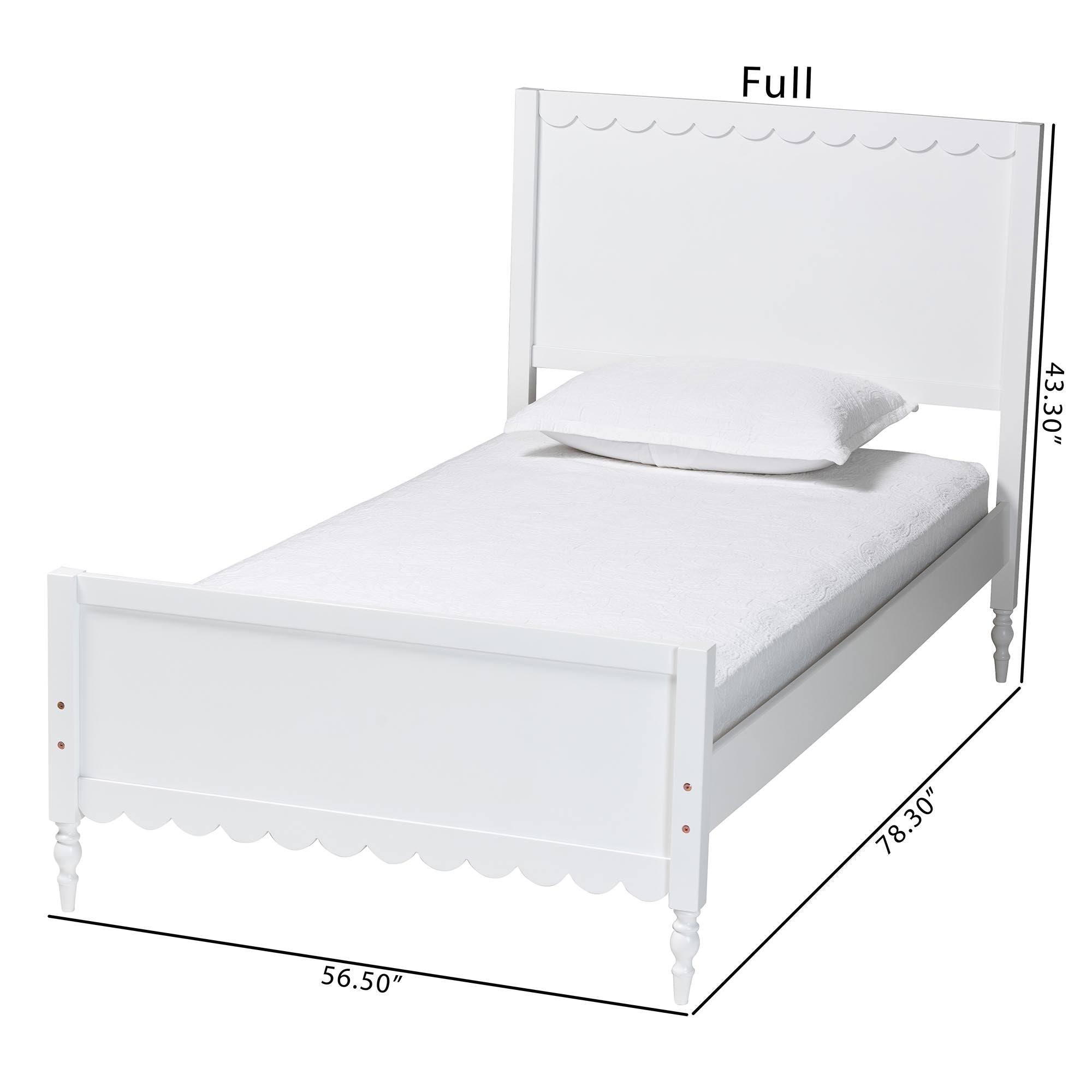 Roni Modern Wood Platform Bed