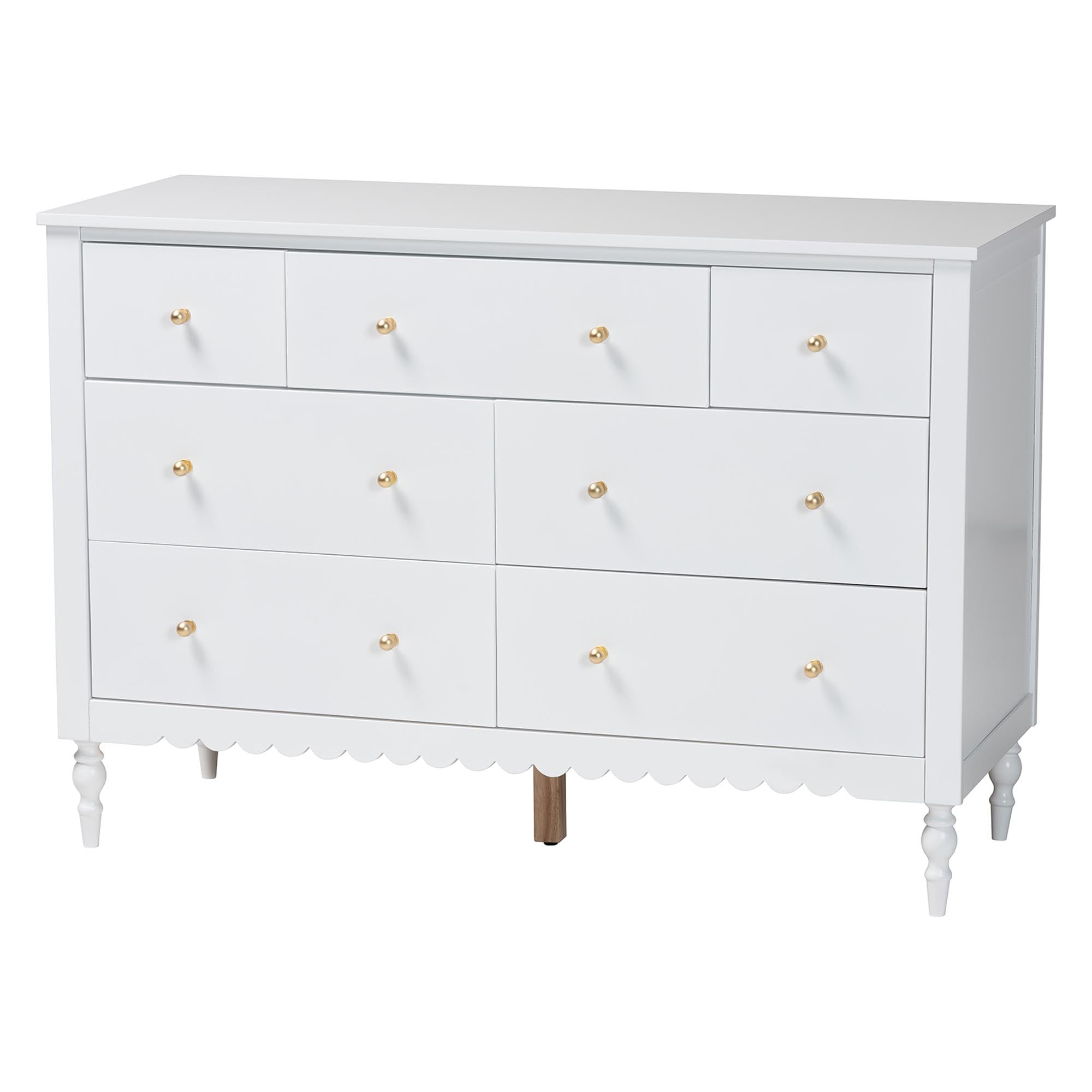 Roni Modern Scalloped Wood 4-Piece Bedroom Set