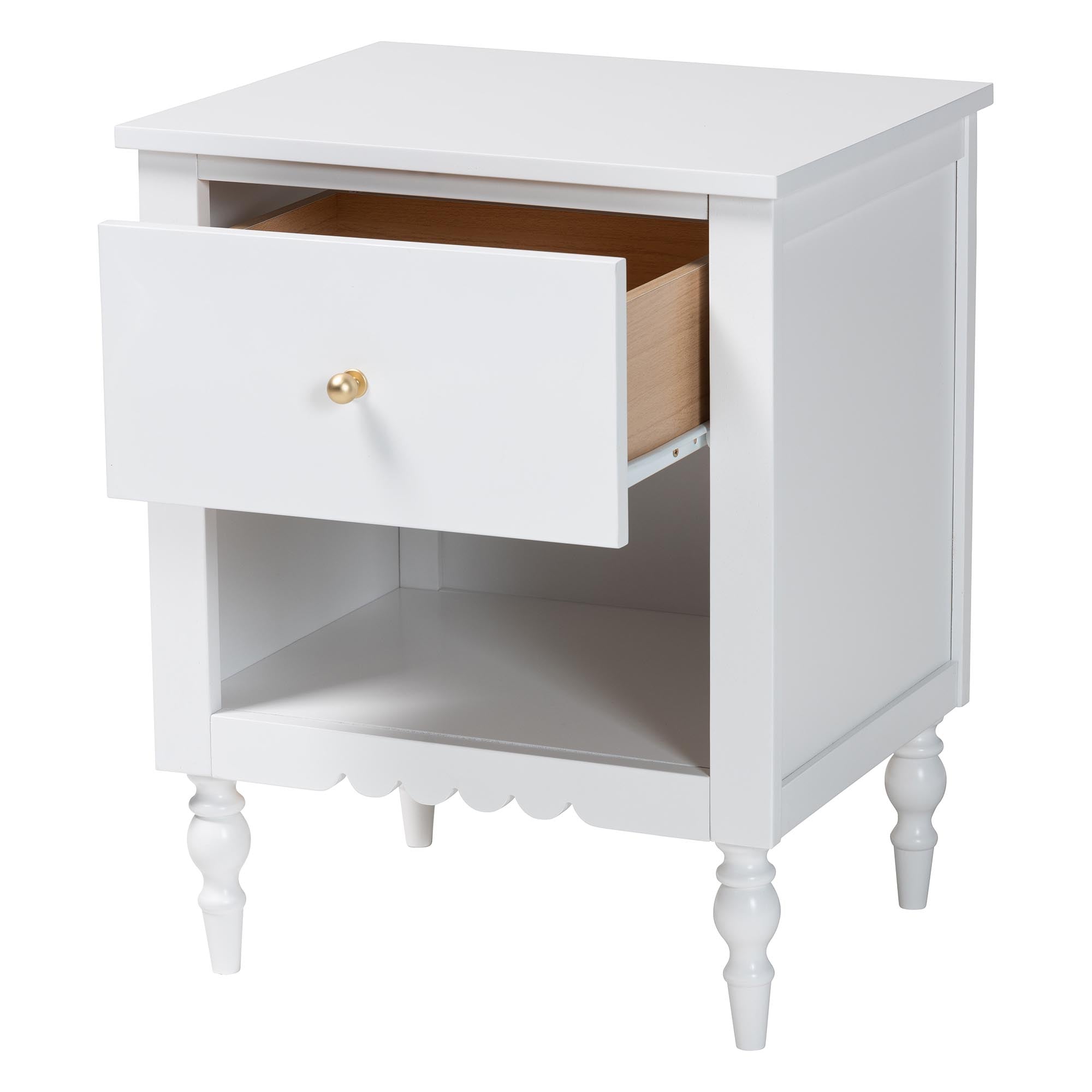 Roni Modern Wood 1-Drawer Nightstand
