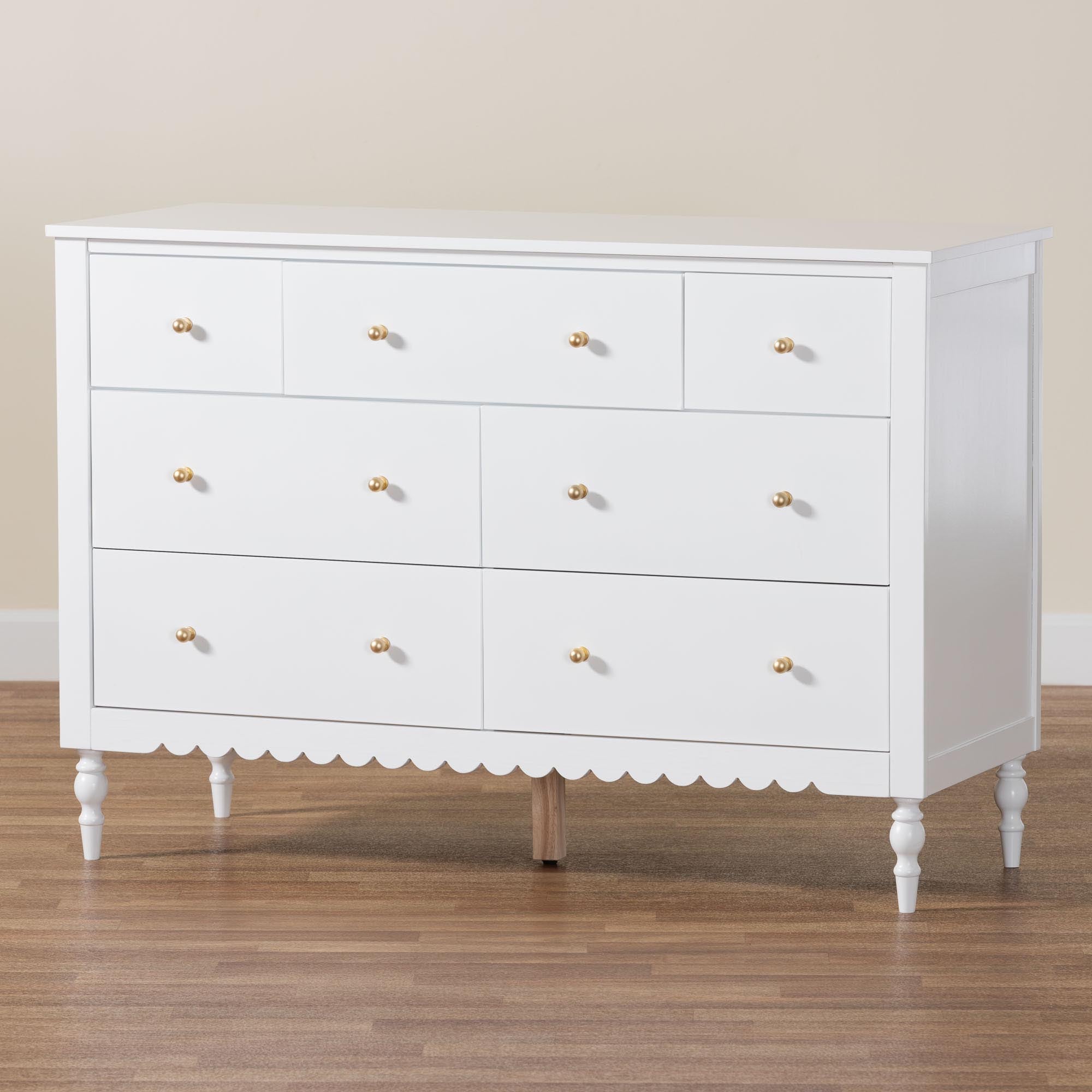 Roni Modern Wood 7-Drawer Dresser