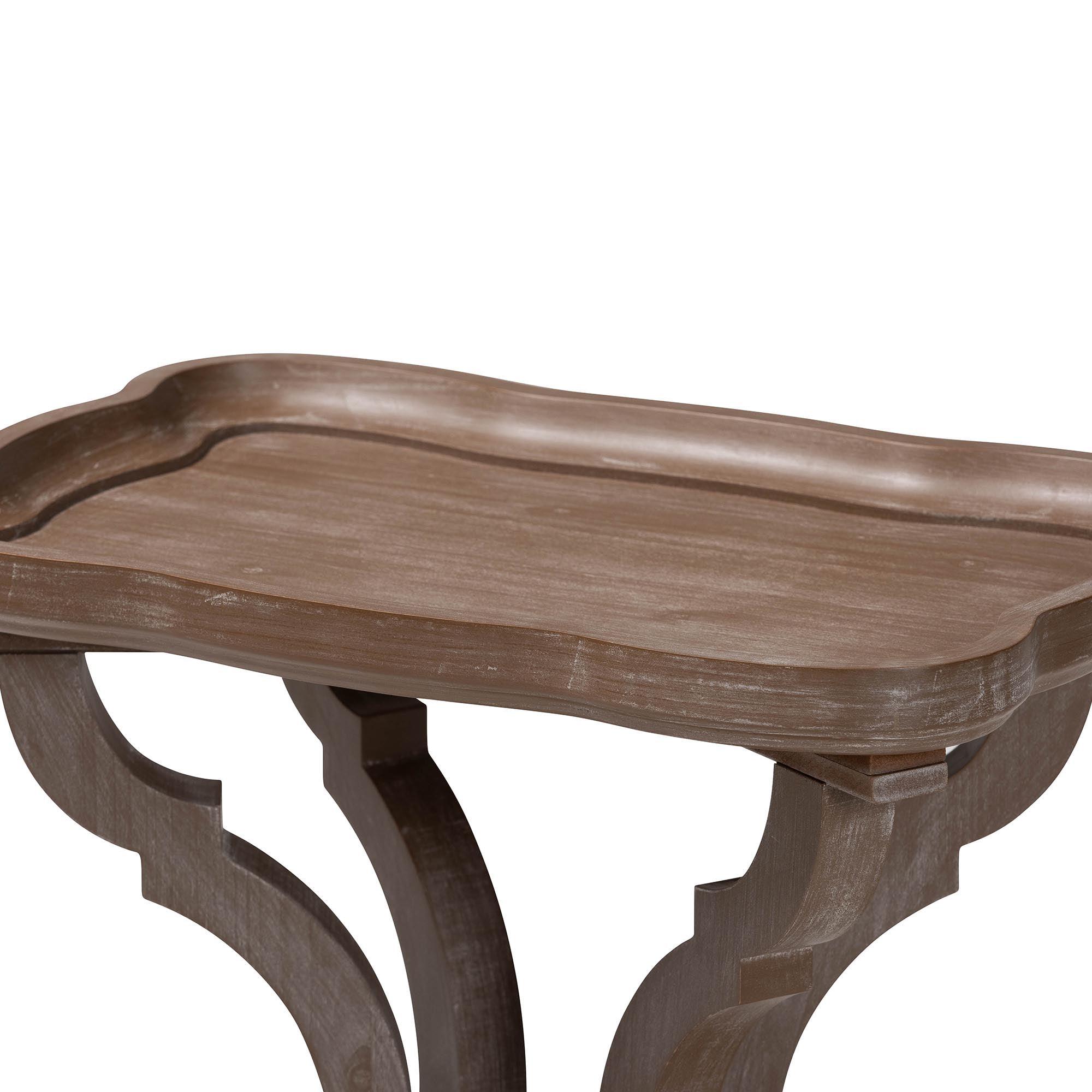 Yannick French Country Antique Wood End Table