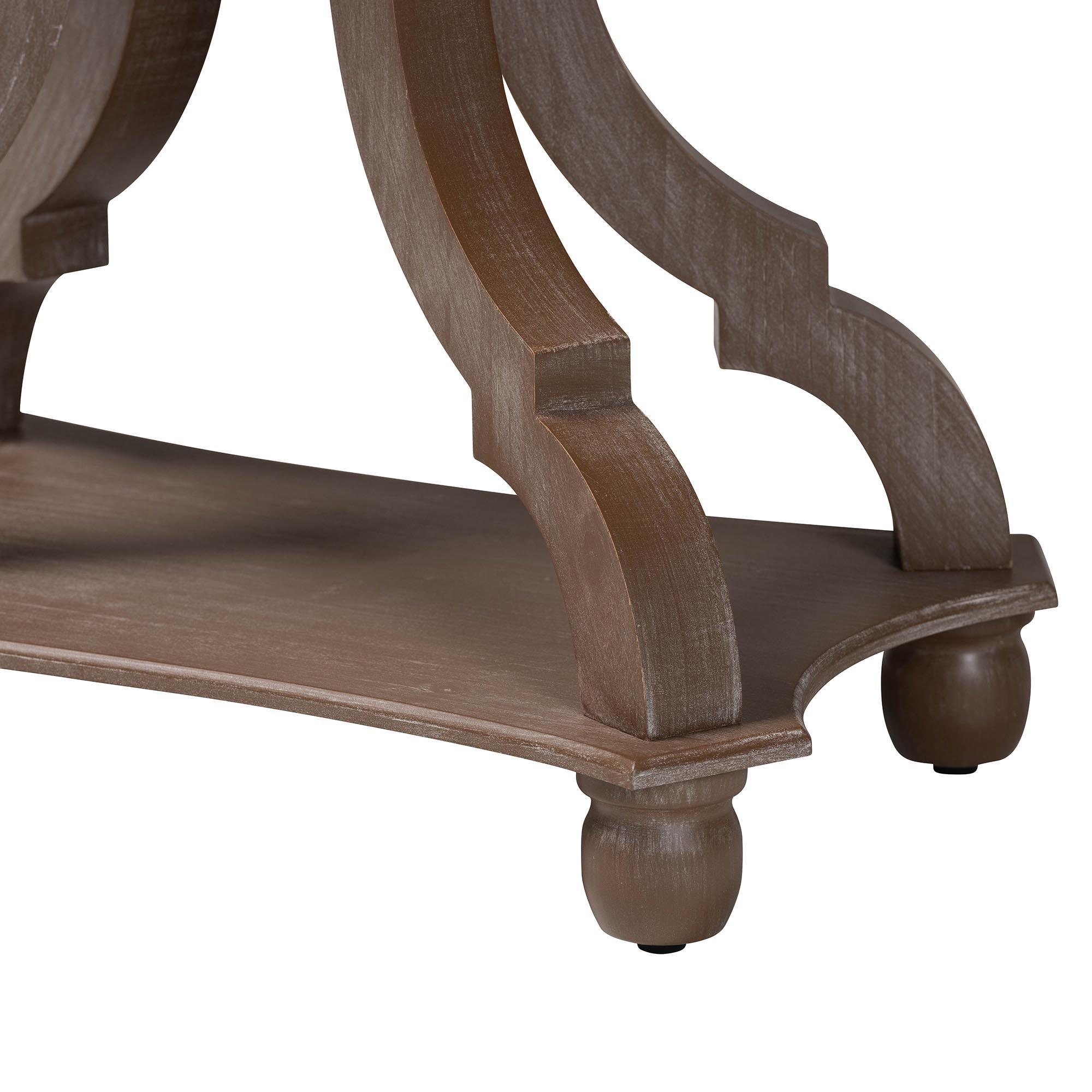 Yannick French Country Antique Wood End Table