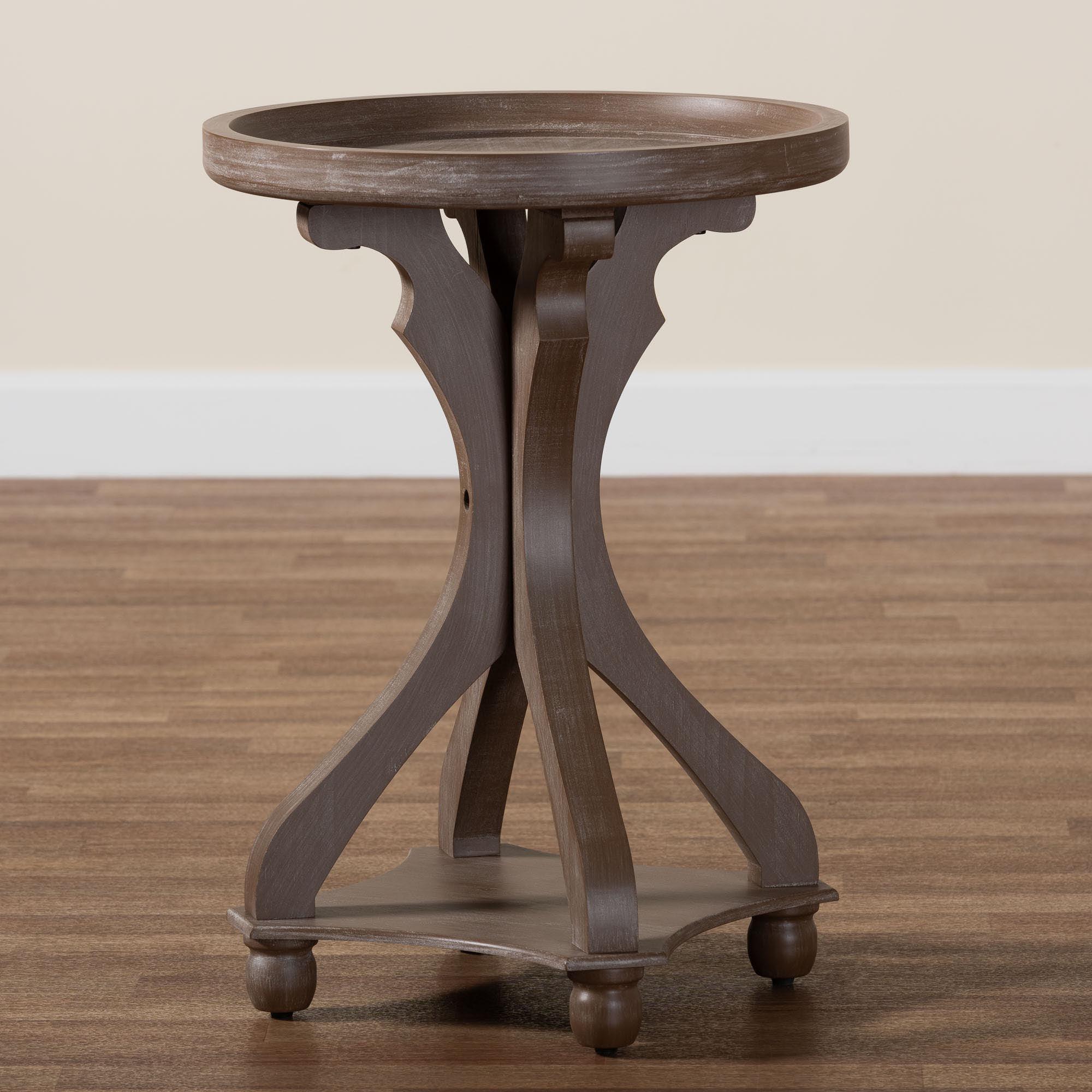 Westlyn French Country Antique Wood End Table