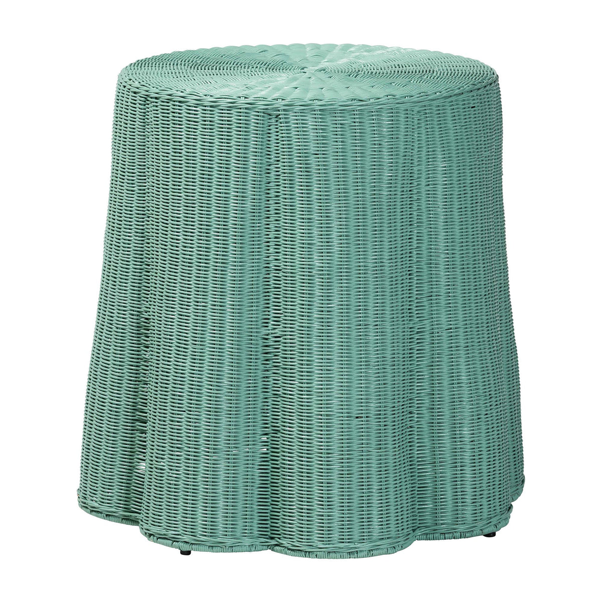 Bali & Pari Palm Scallop Rattan Console Table
