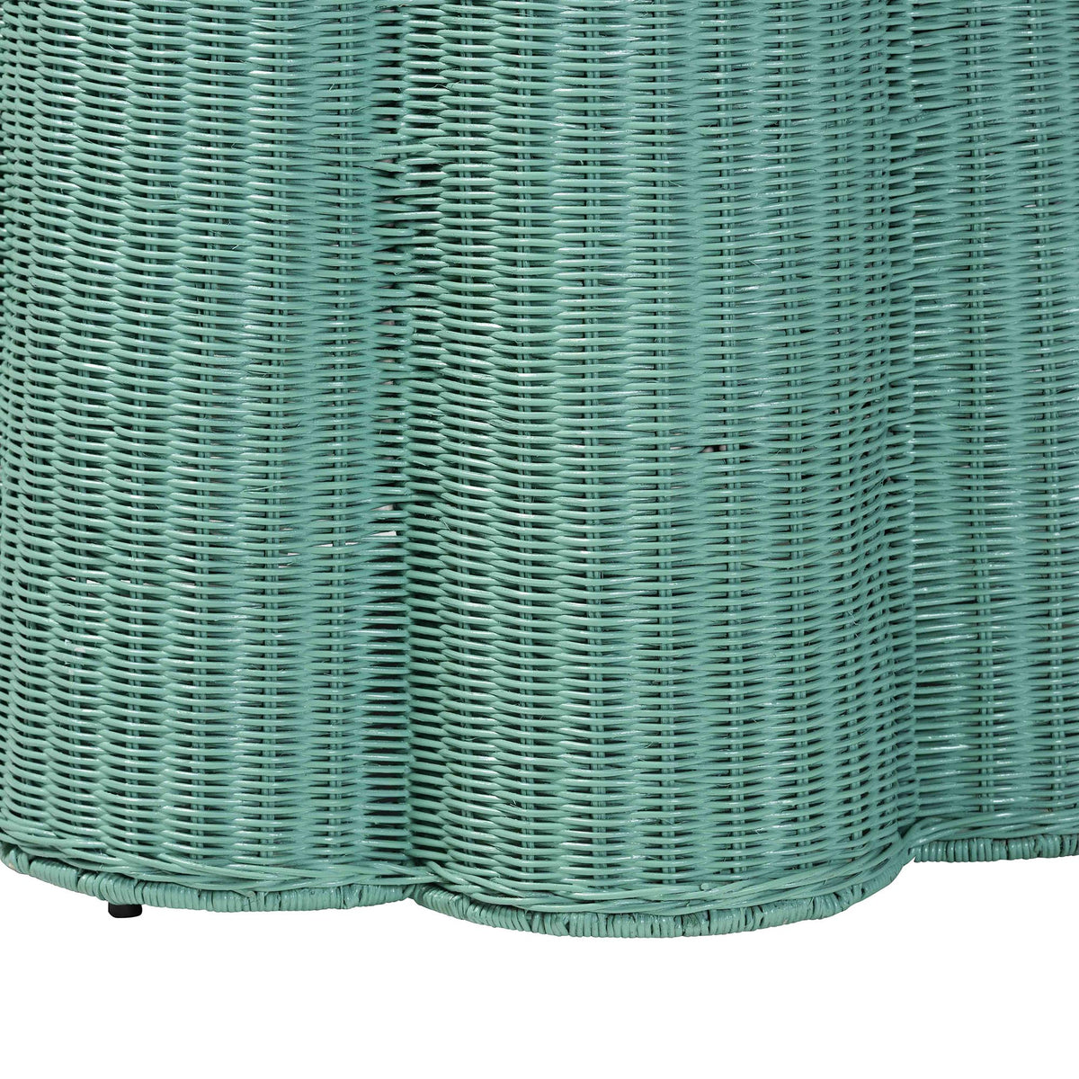 Bali & Pari Palm Scallop Rattan Console Table