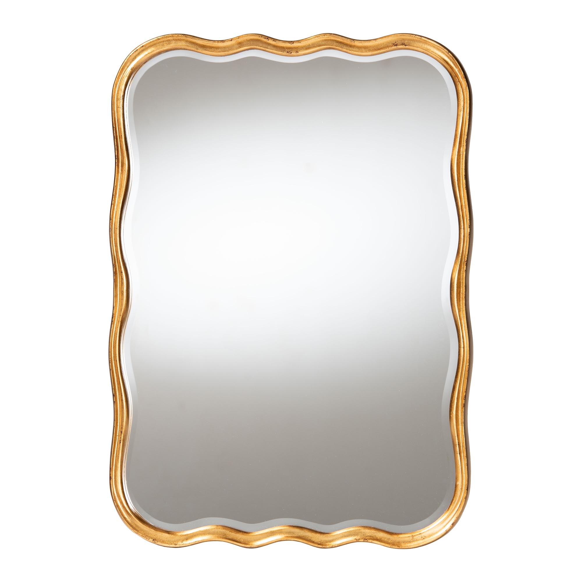 Fredrika leaf Scalloped Wood Accent Wall Mirror