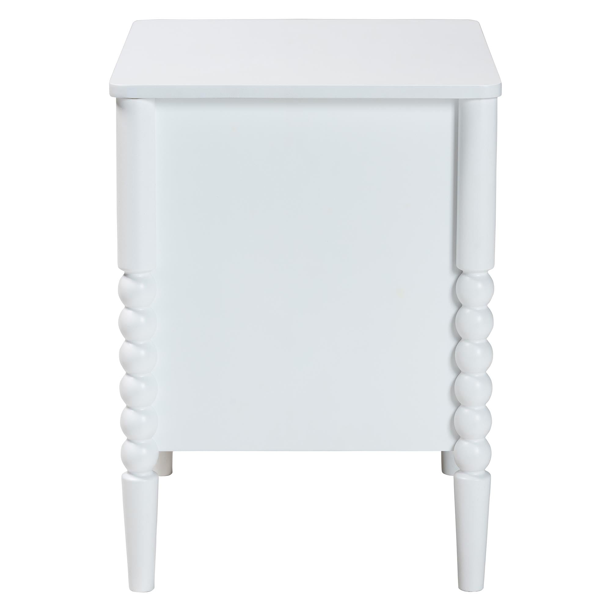 Lucera Mid-Century 2-Drawer Bobbin Nightstand