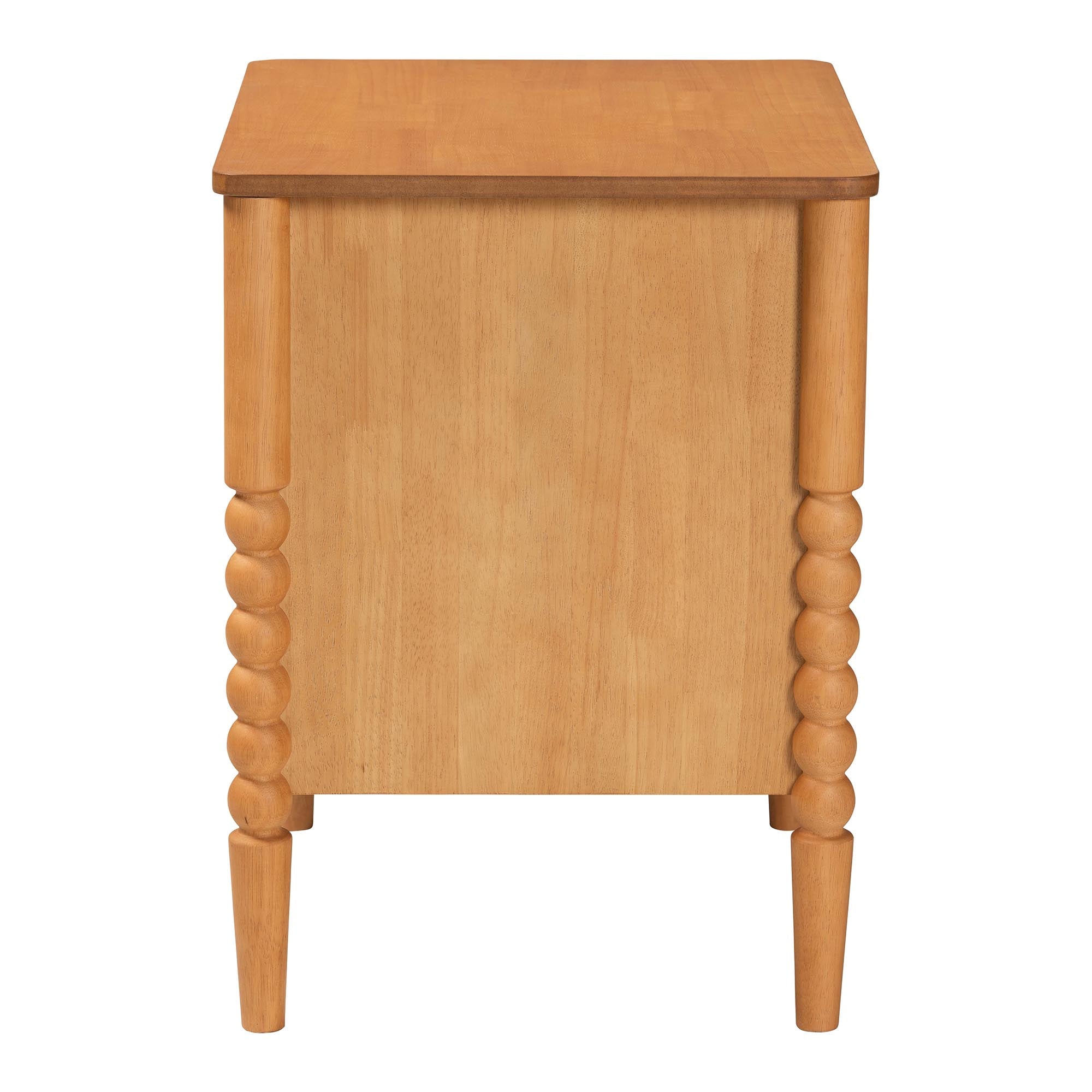 Lucera Mid-Century 2-Drawer Bobbin Nightstand