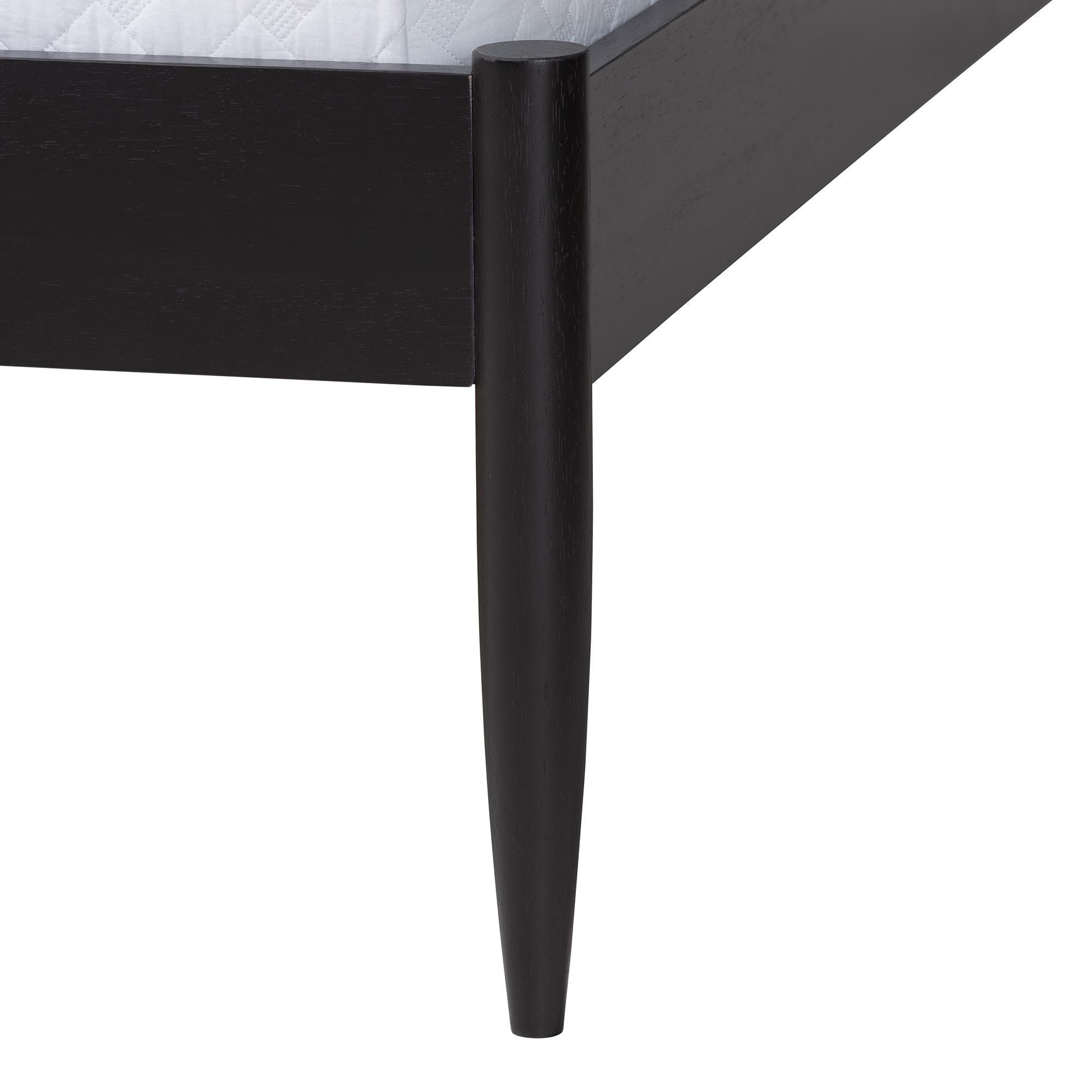 Shirin Mid-Century Fabric and Wood 4-Piece Bedroom Set