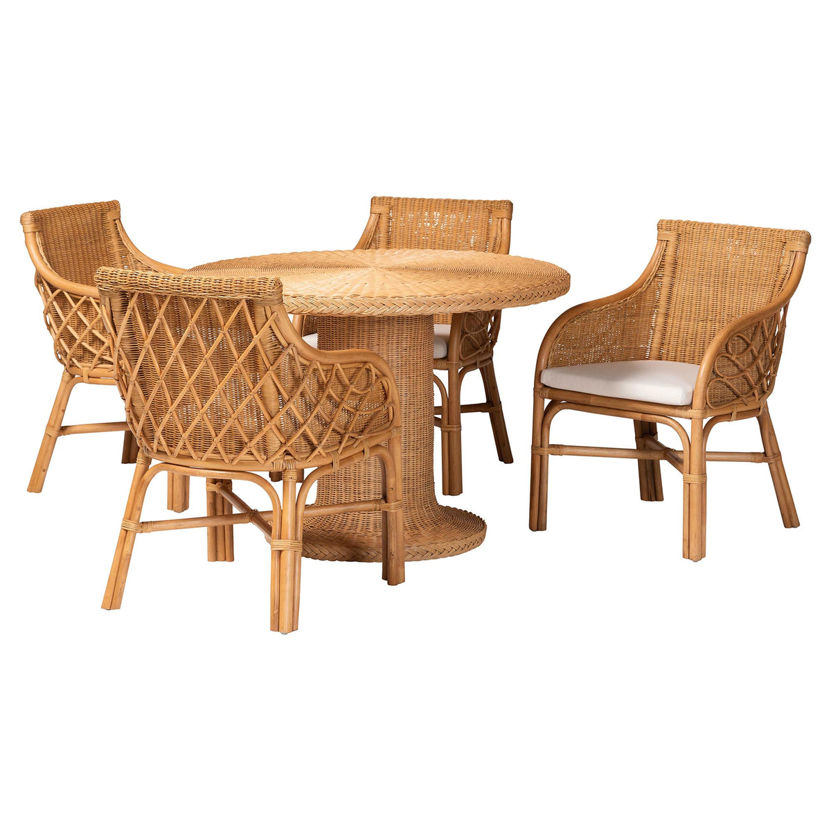 Bali & Pari Wymond 5-Piece Rattan Dining Set