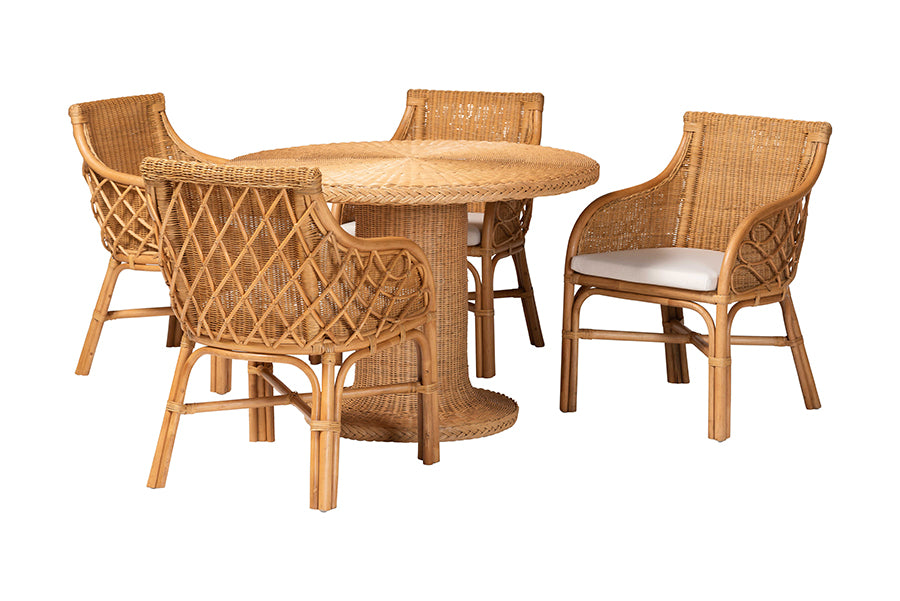 Bali & Pari Wymond 5-Piece Rattan Dining Set