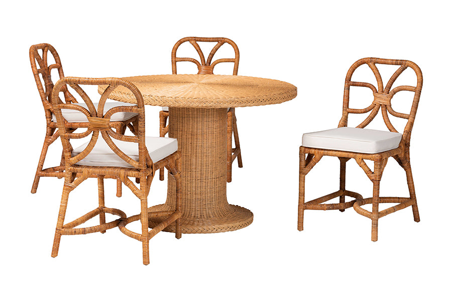 Bali & Pari Wilmer 5-Piece Rattan Dining Set