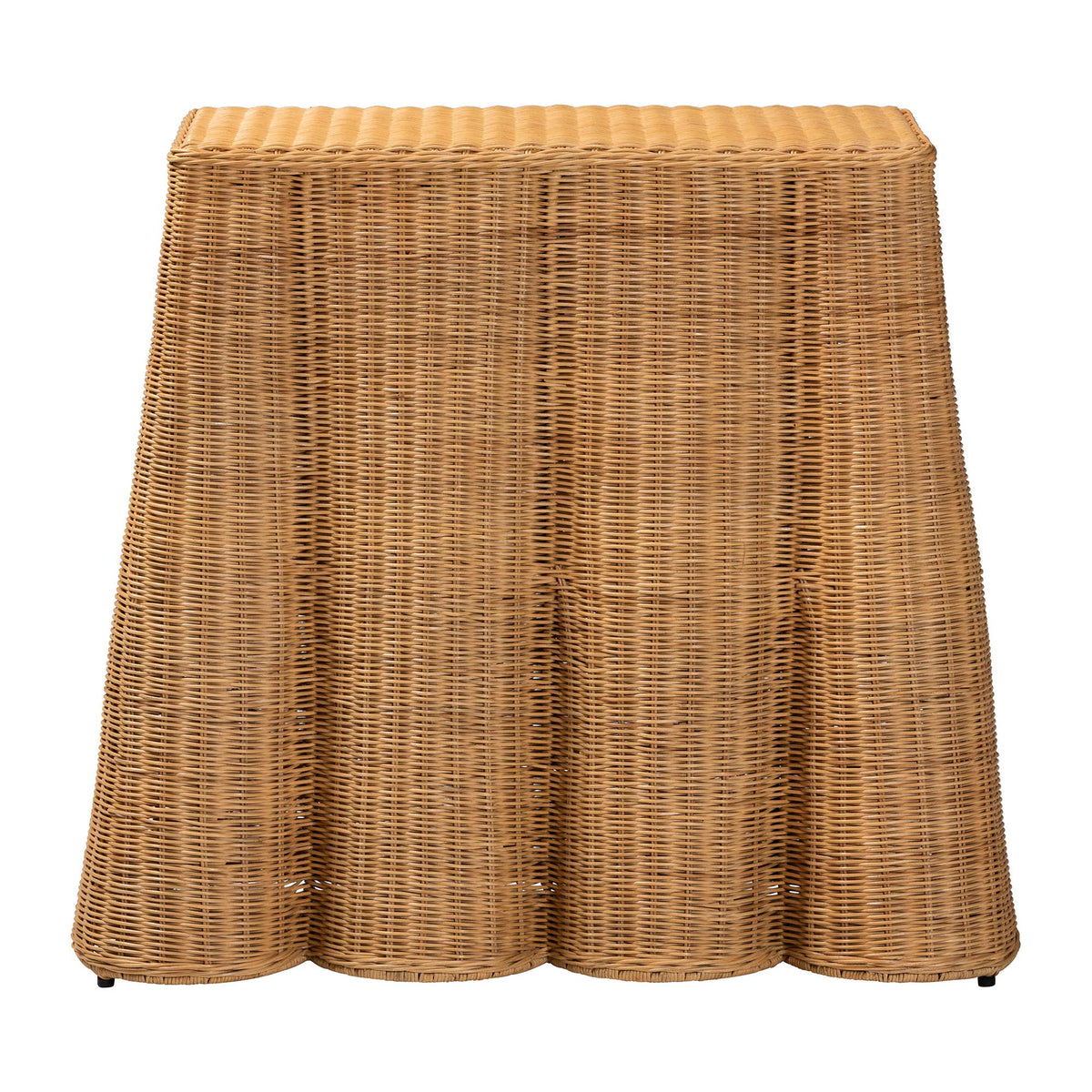 Bali & Pari Palm Scallop Rattan Console Table