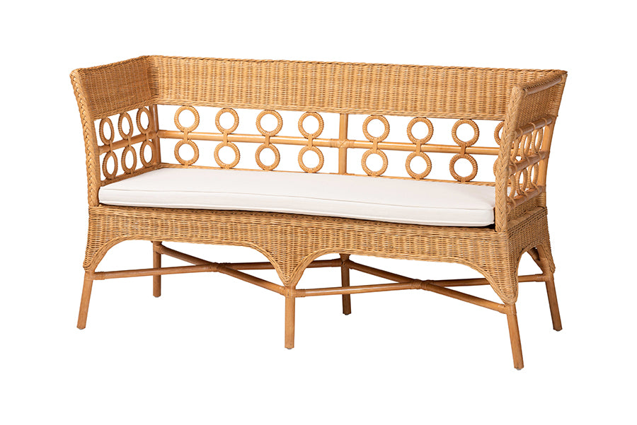 Bali & Pari Oxford Bohemian Light Honey Rattan Dining Bench