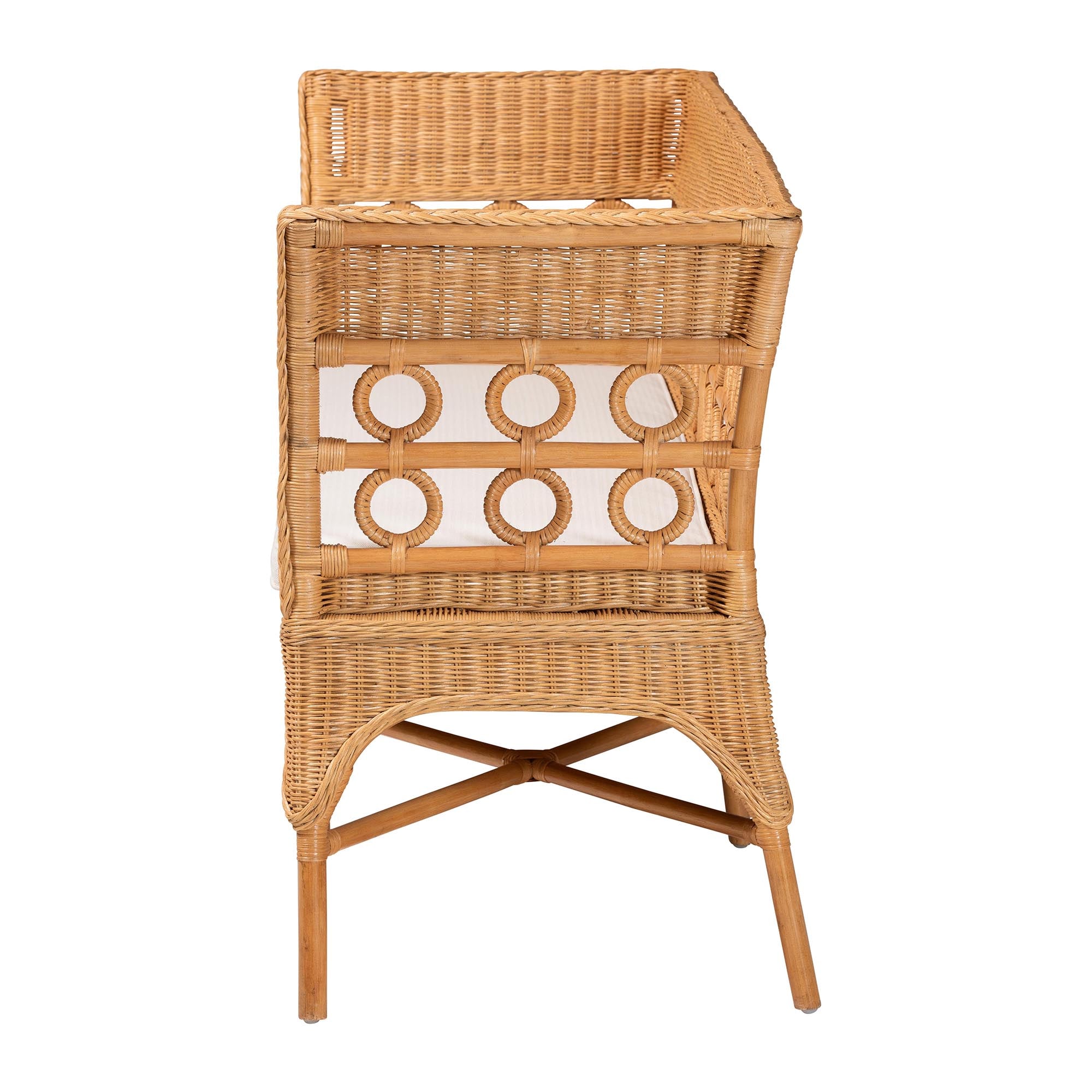 Bali & Pari Oxford Bohemian Light Honey Rattan Dining Bench