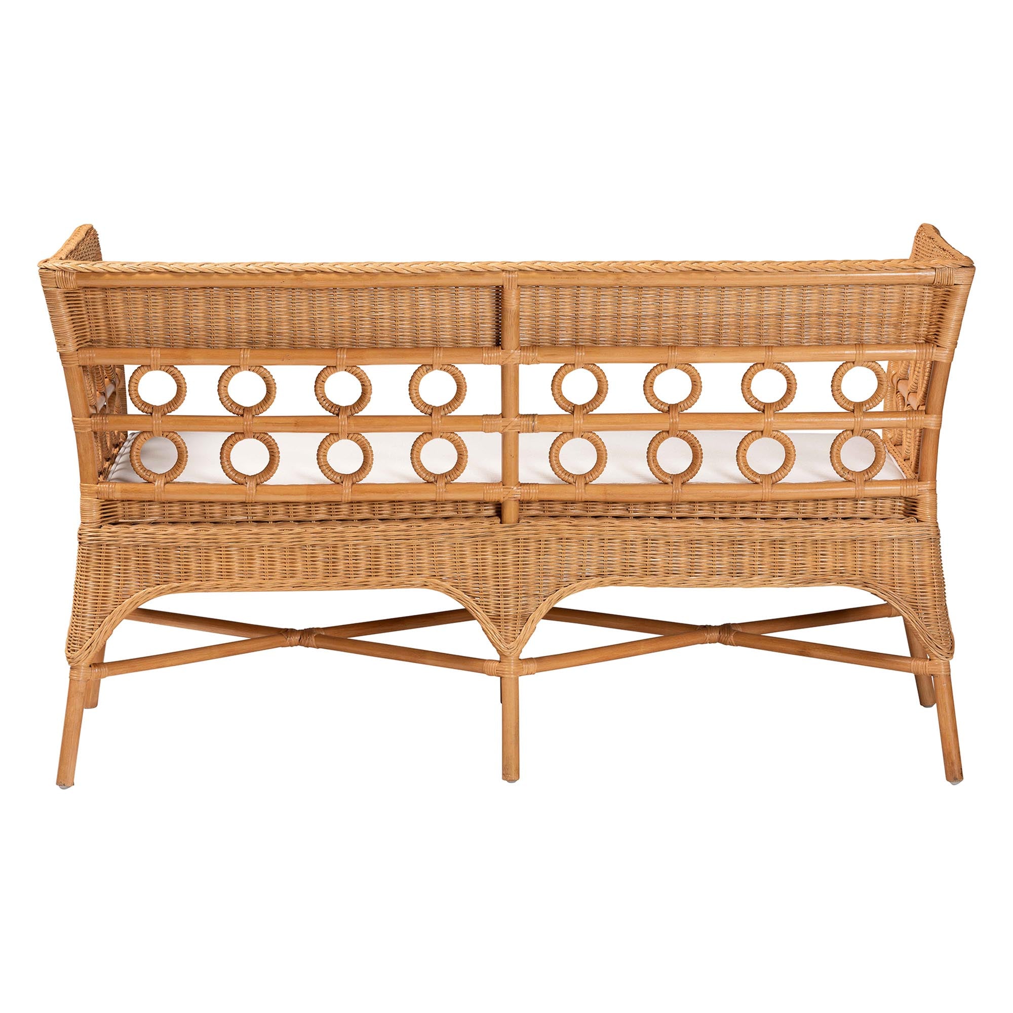 Bali & Pari Oxford Bohemian Light Honey Rattan Dining Bench
