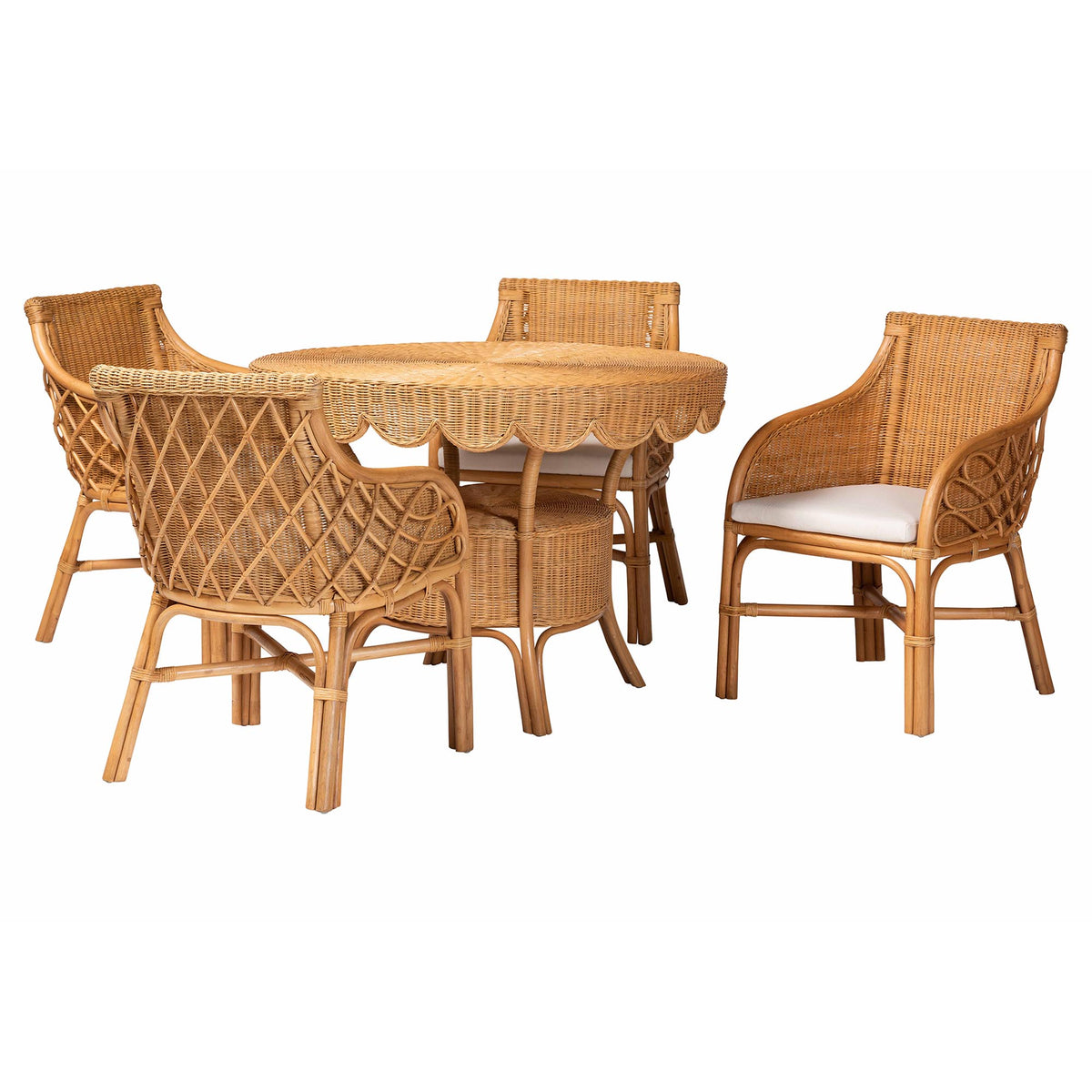 Bali & Pari Tudor 5-Piece Rattan Dining Set