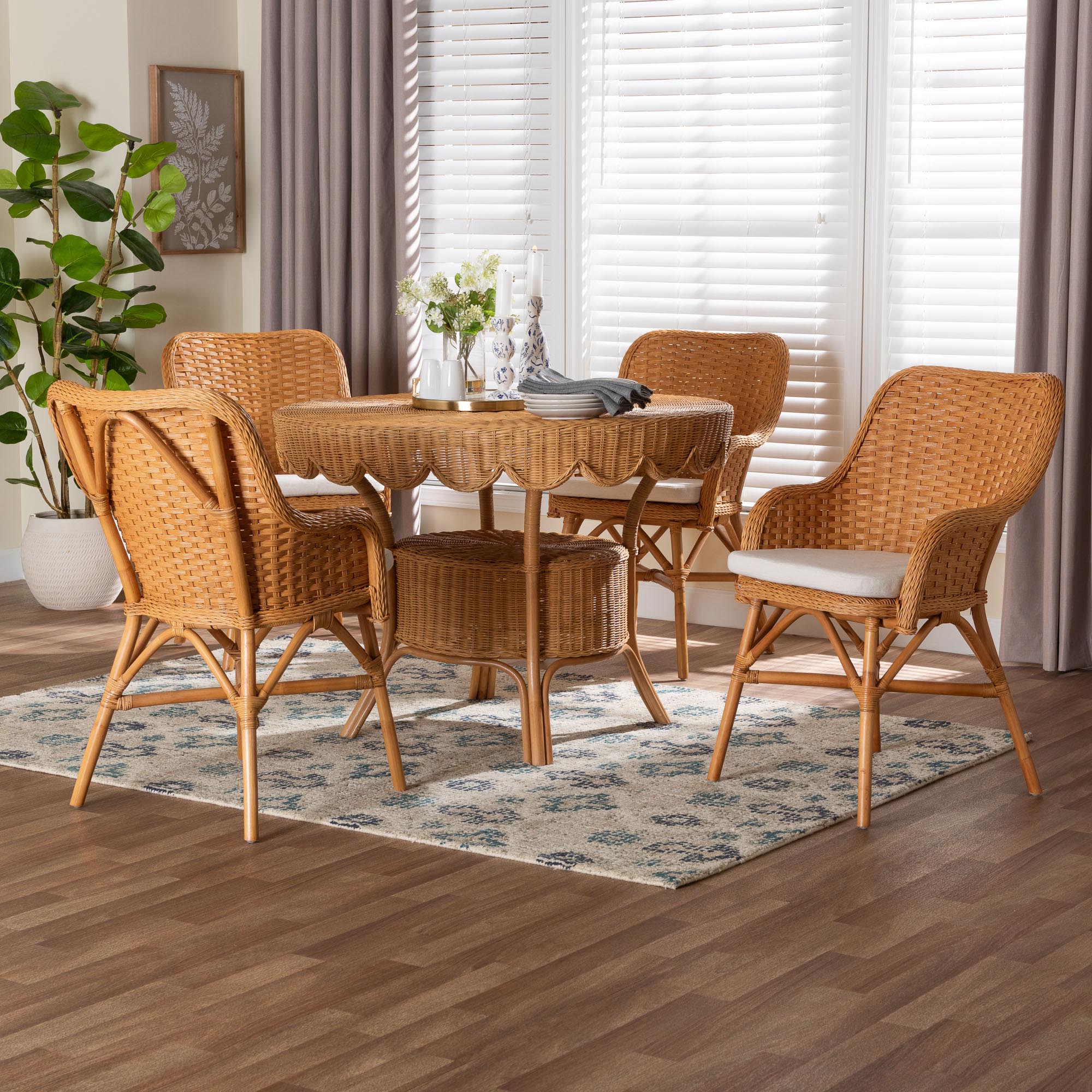 Bali & Pari Tucson 5-Piece Rattan Dining Set