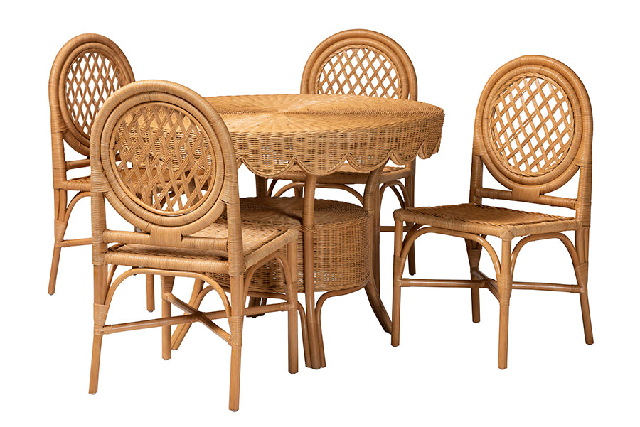 Bali & Pari Troy 5-Piece Rattan Dining Set