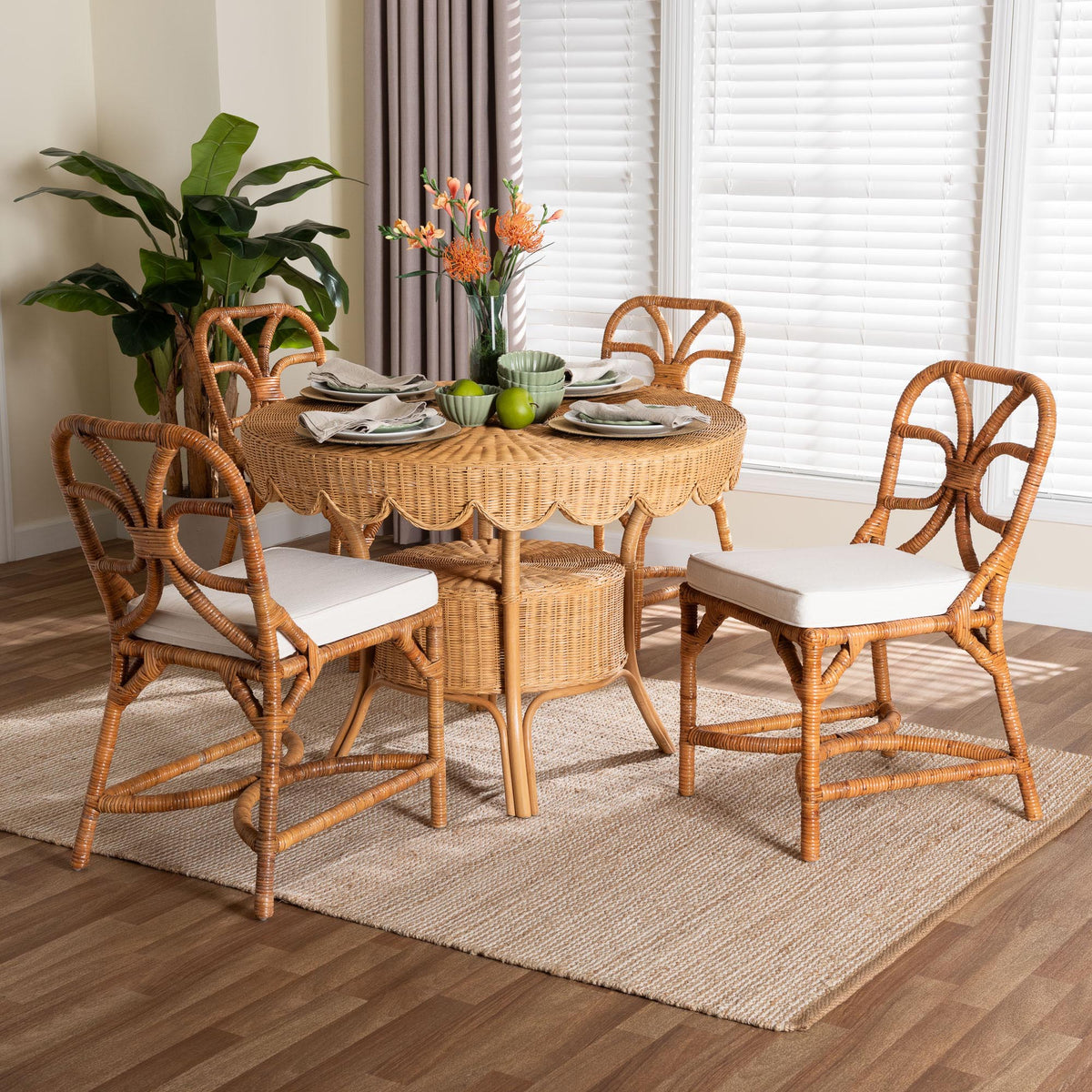 Bali & Pari Trenton 5-Piece Rattan Dining Set
