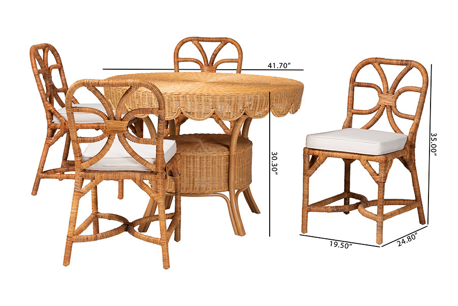 Bali & Pari Trenton 5-Piece Rattan Dining Set