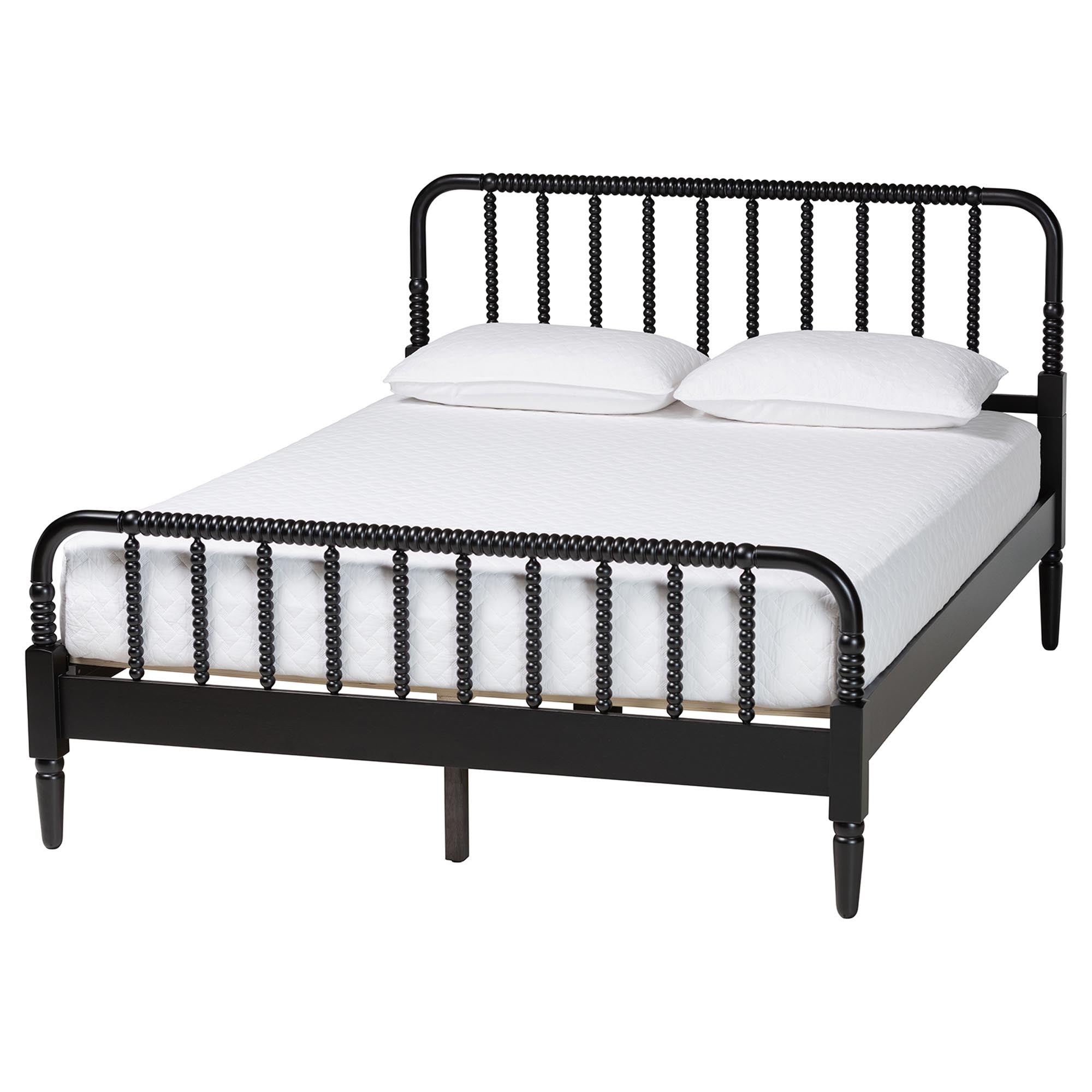 Braith Farmhouse Spindle Wood Platform Bed