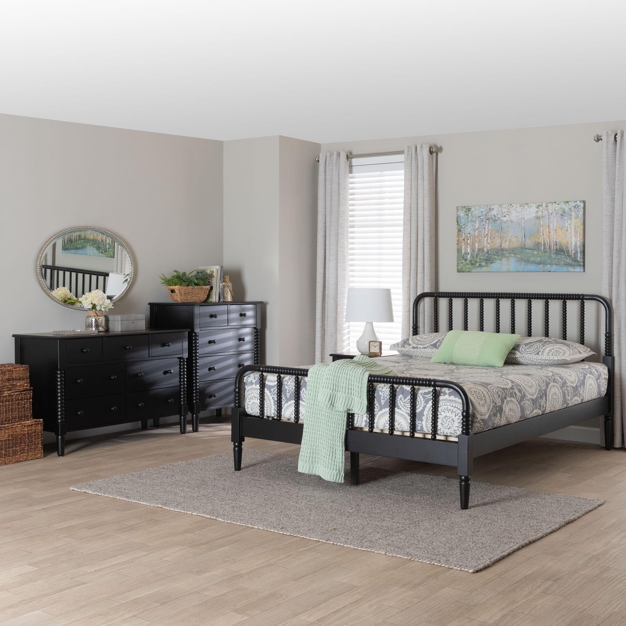 Braith Farmhouse Spindle Wood 4-Piece Bedroom Set