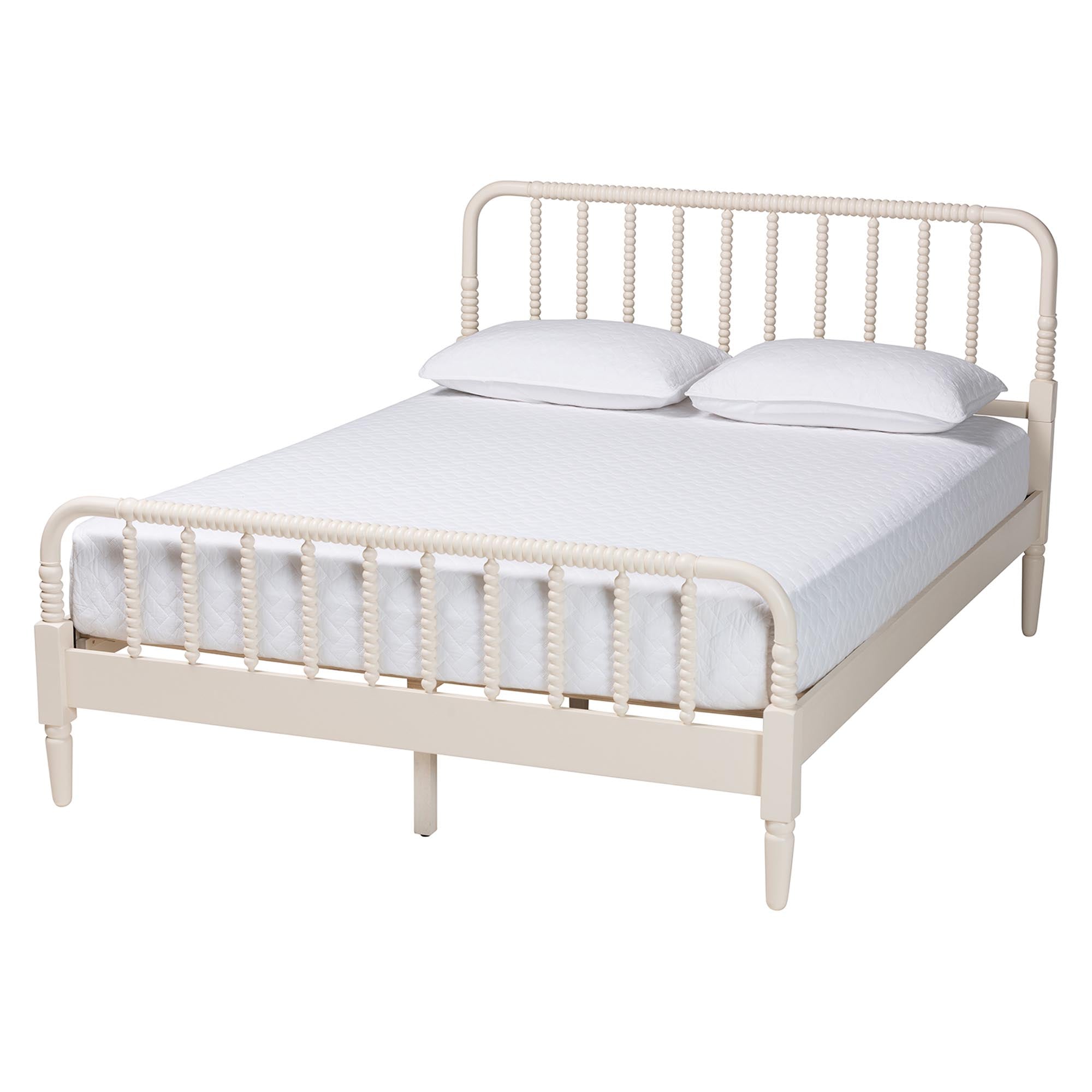 Braith Farmhouse Spindle Wood Platform Bed
