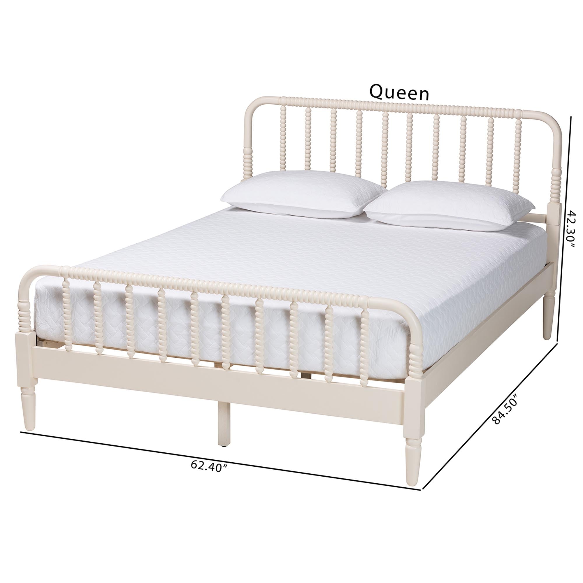 Braith Farmhouse Spindle Wood Platform Bed
