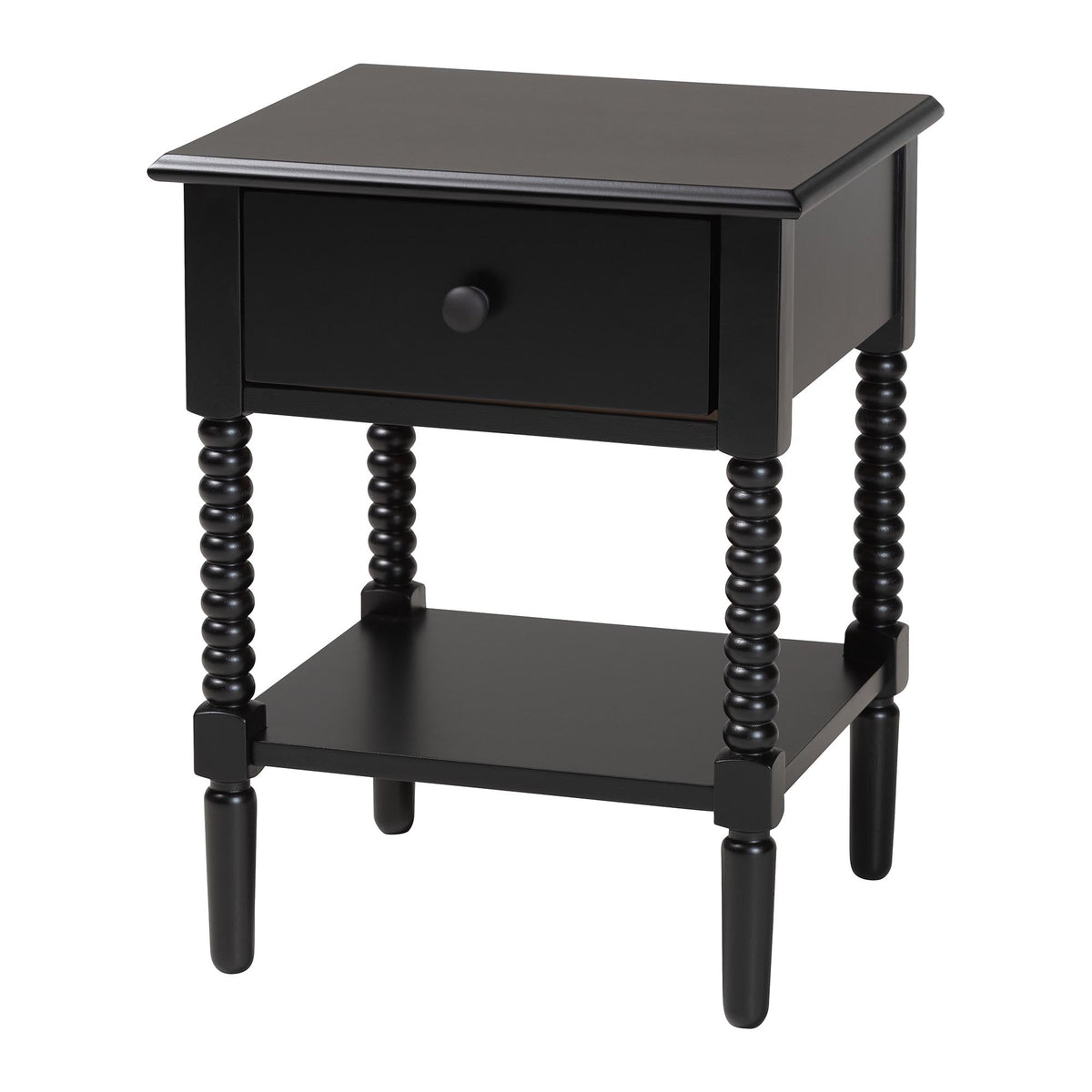 Braith Farmhouse Spindle Wood 1-Drawer Nightstand