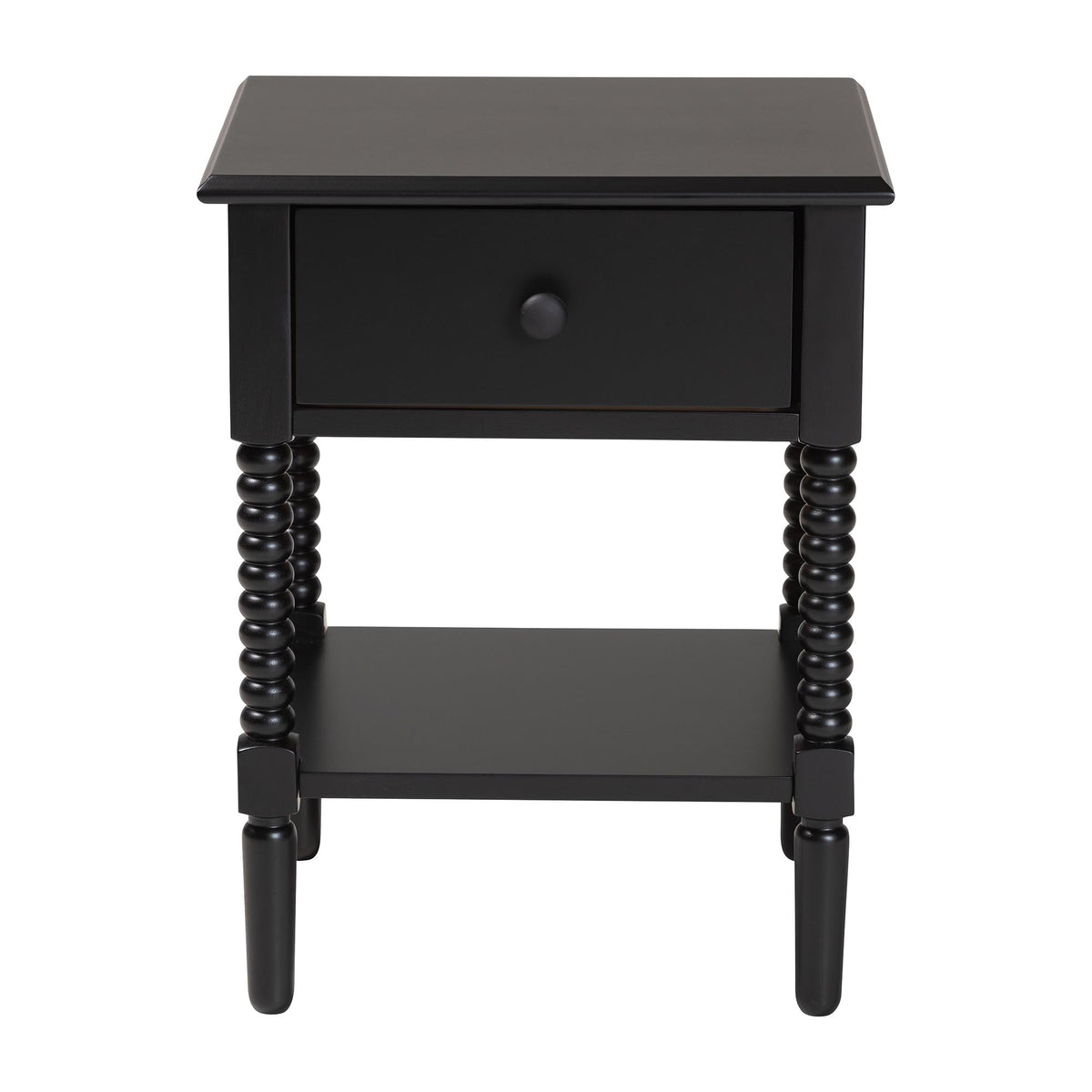 Braith Farmhouse Spindle Wood 1-Drawer Nightstand