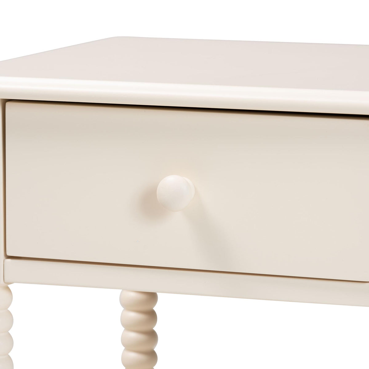 Braith Farmhouse Spindle Wood 1-Drawer Nightstand
