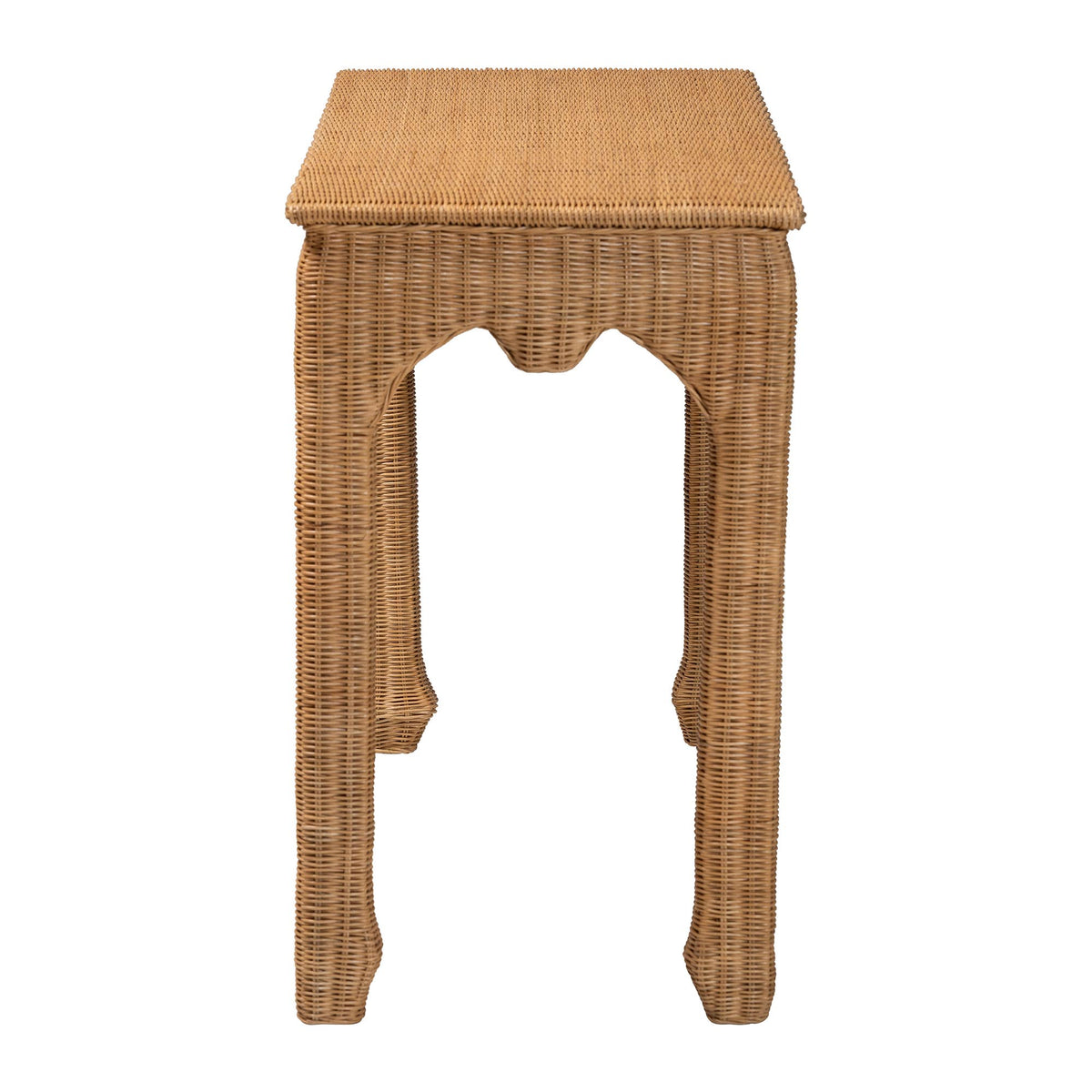 Bali & Pari Abena Handwoven Rattan Console Table