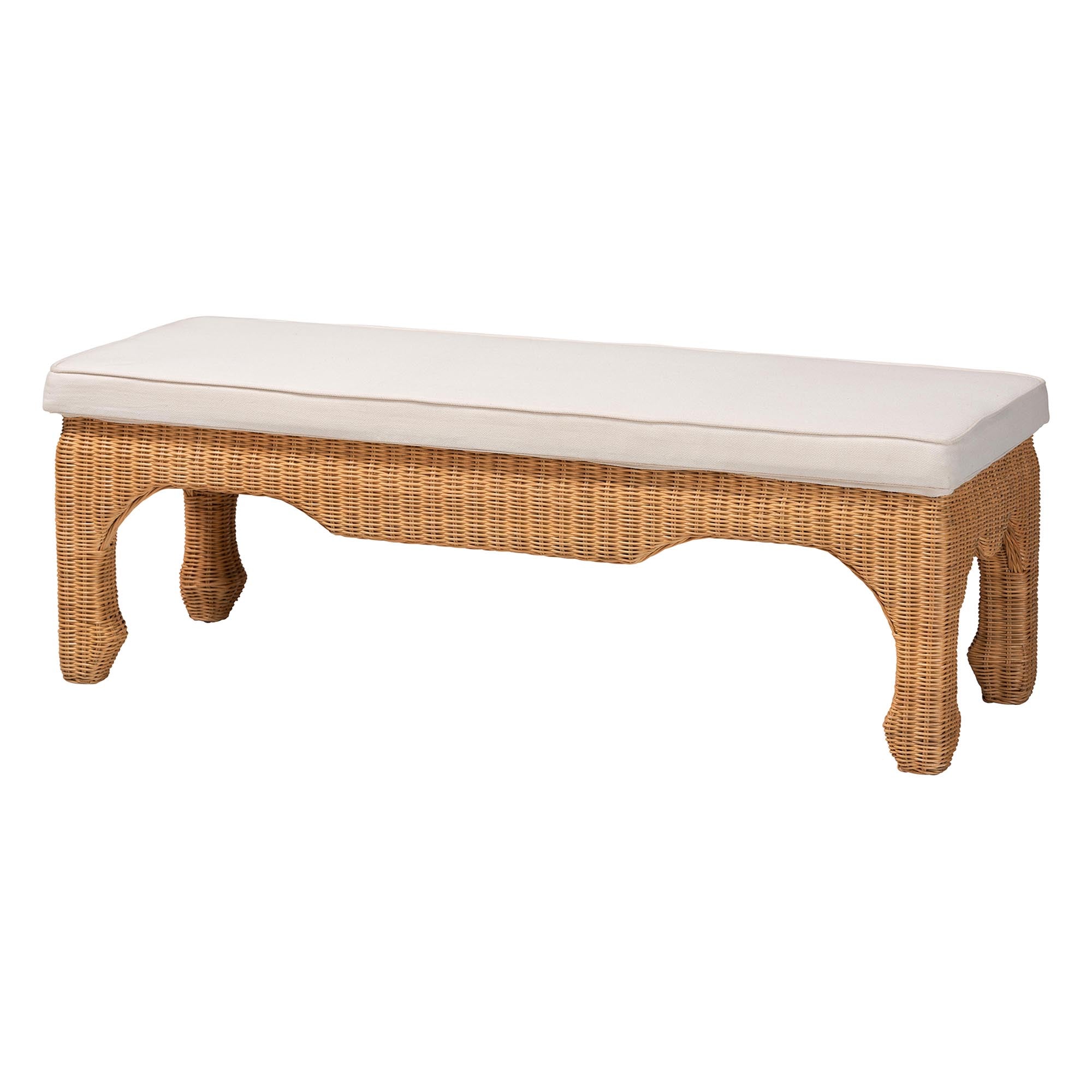 Bali & Pari Abena Ming Style Rattan Bench