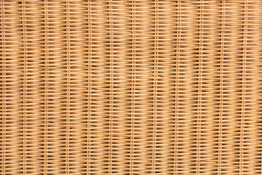 Bali & Pari Chica Scalloped Rattan Console Table