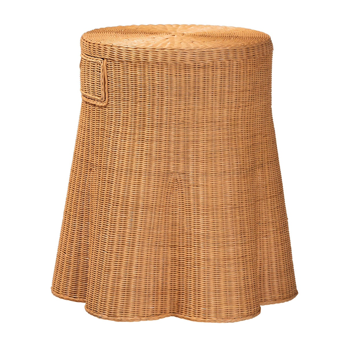Bali & Pari Dayo Scalloped Rattan Console Table
